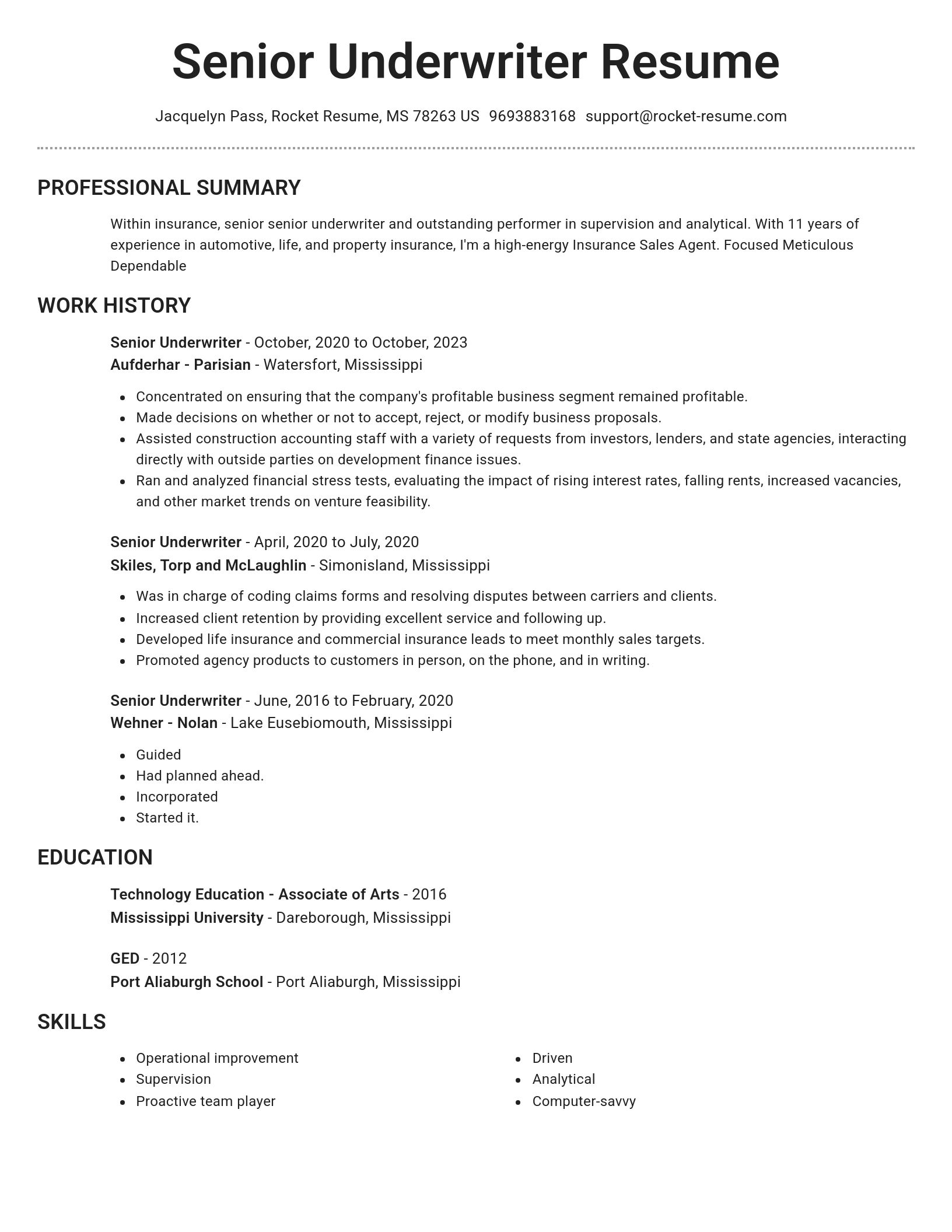 Brilliant resume template