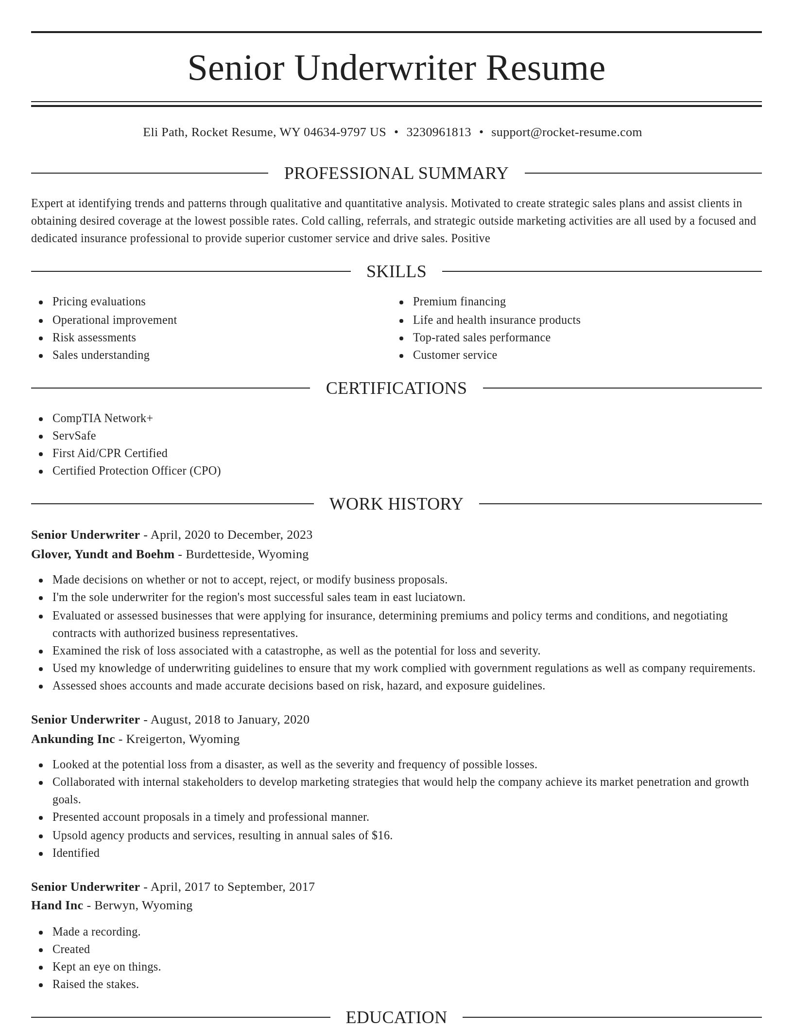 Elegant resume template