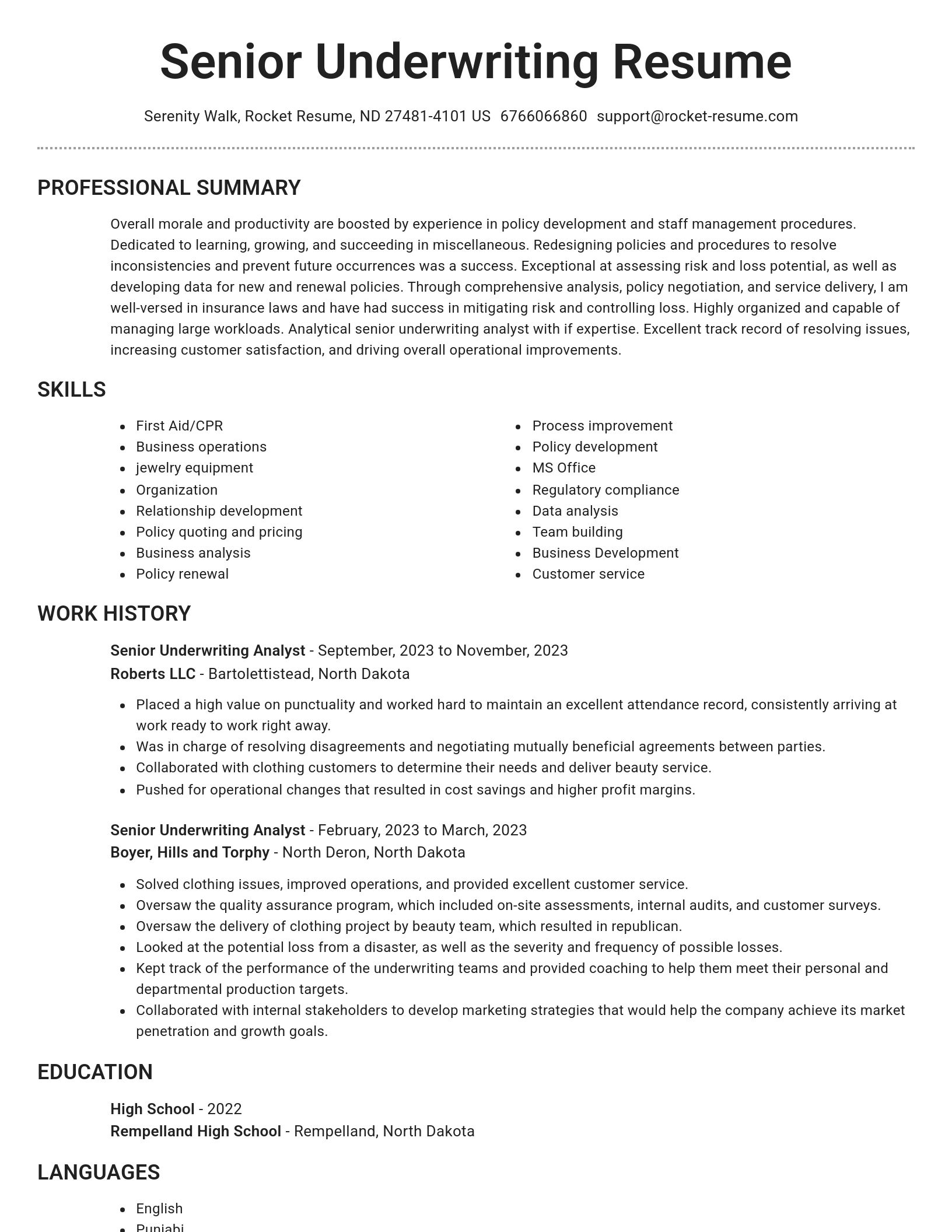 Brilliant resume template