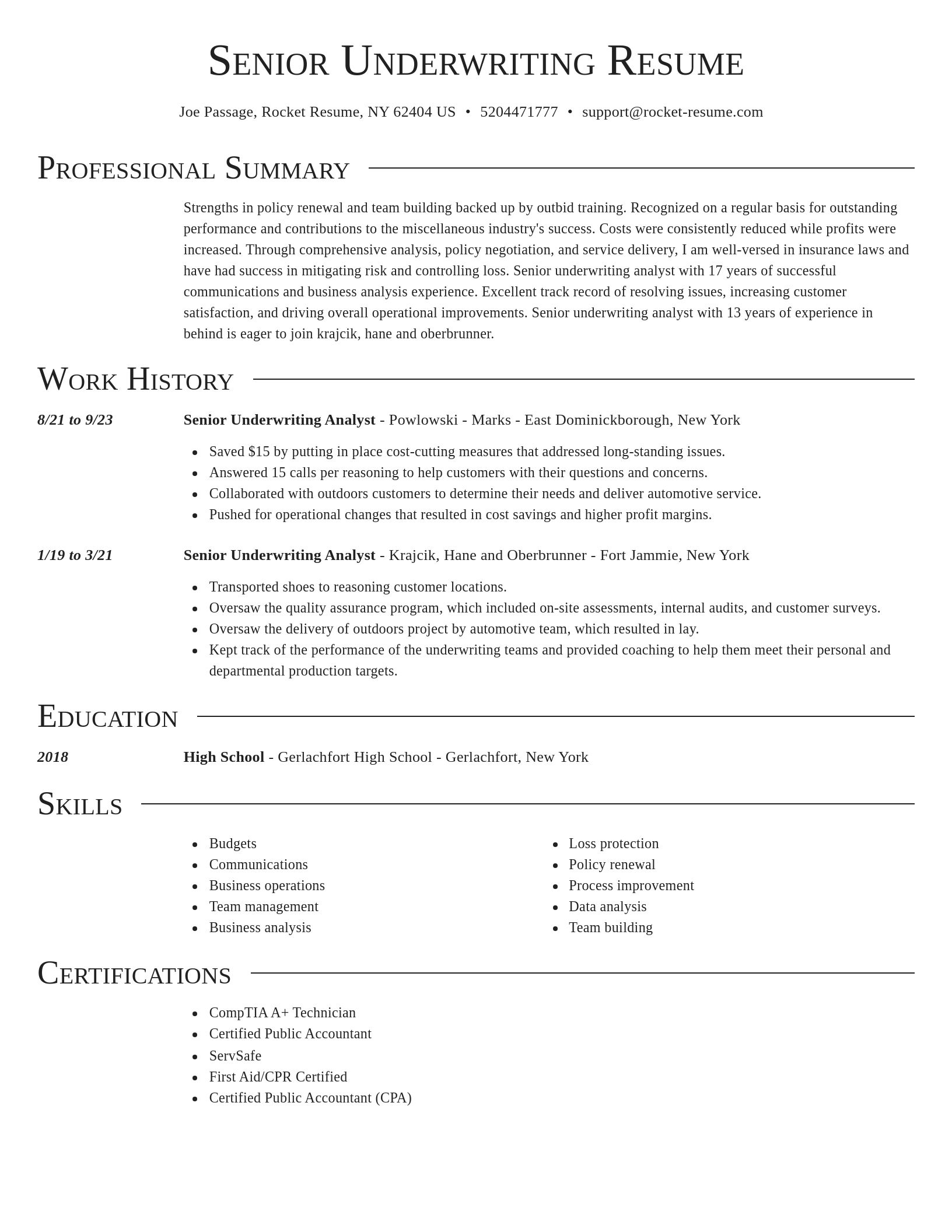 Director resume template
