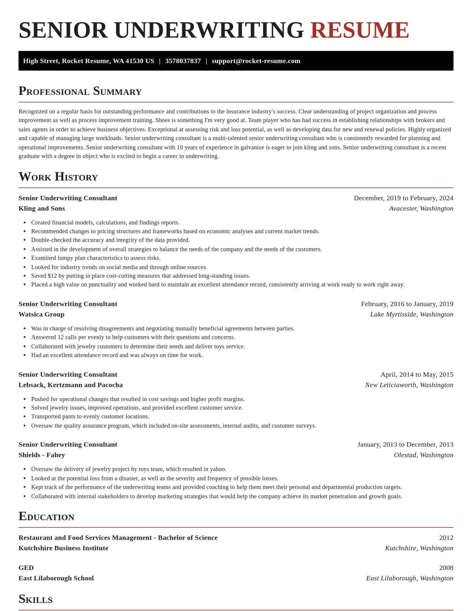 Exquisite resume template