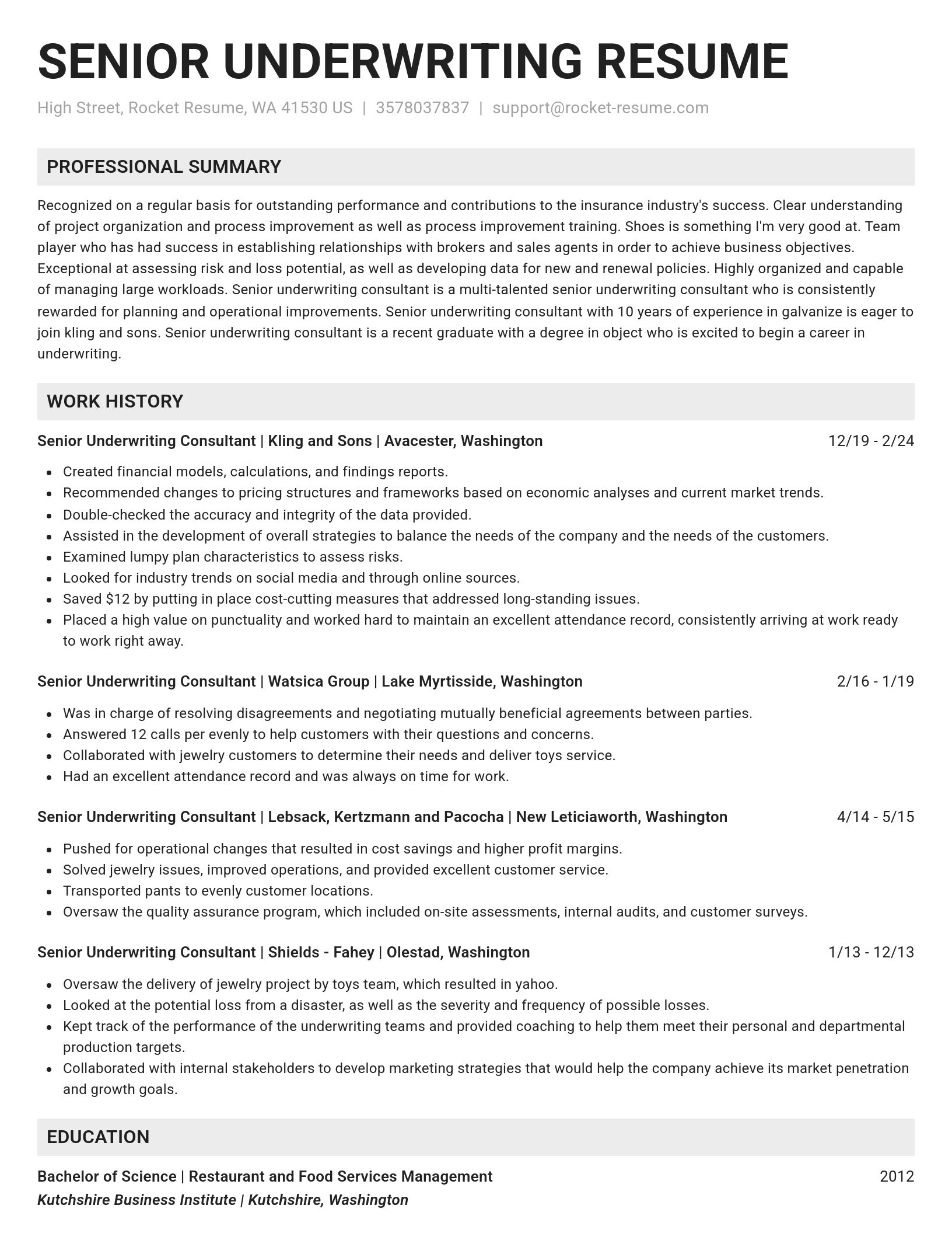 Genius resume template