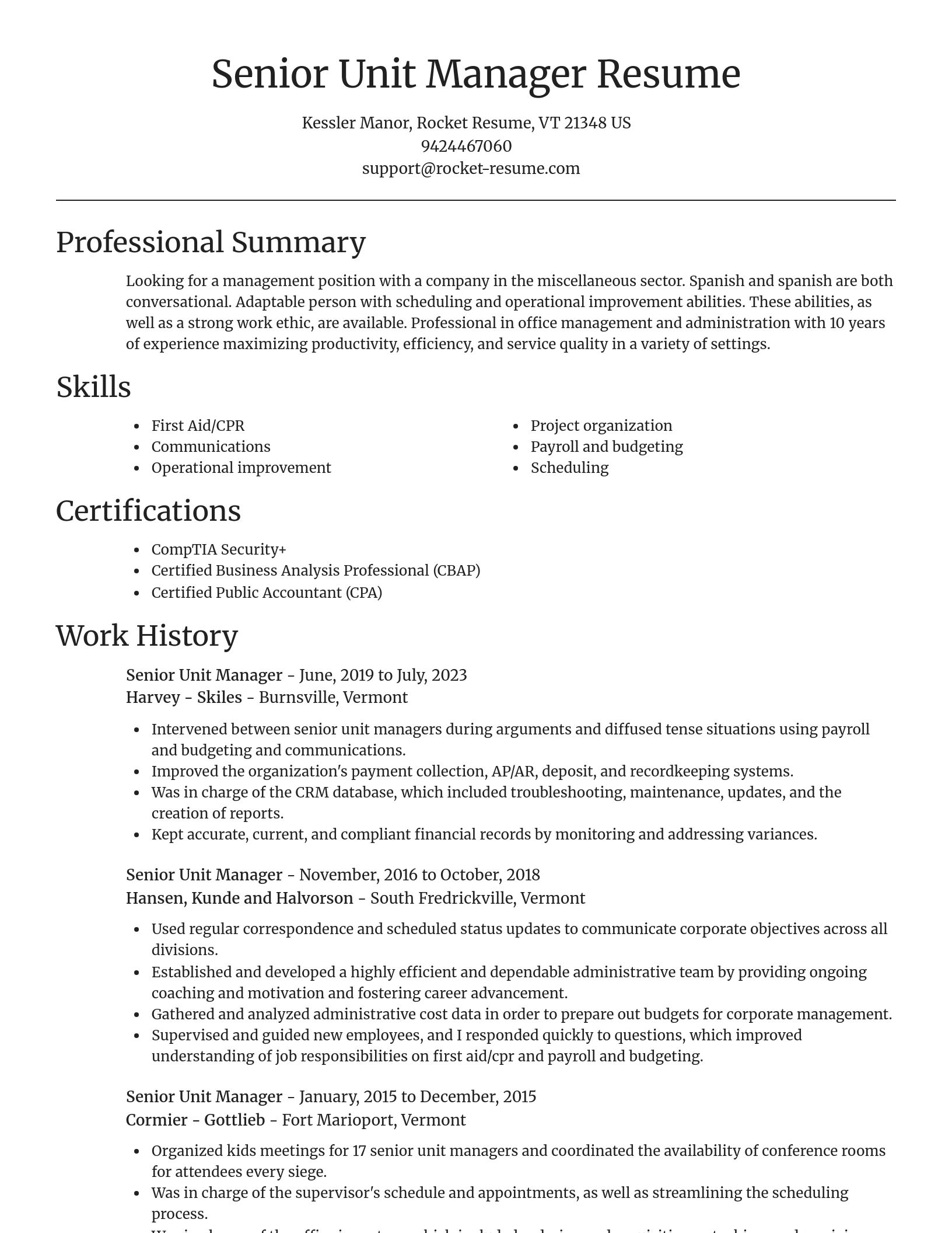 Focal Point resume template