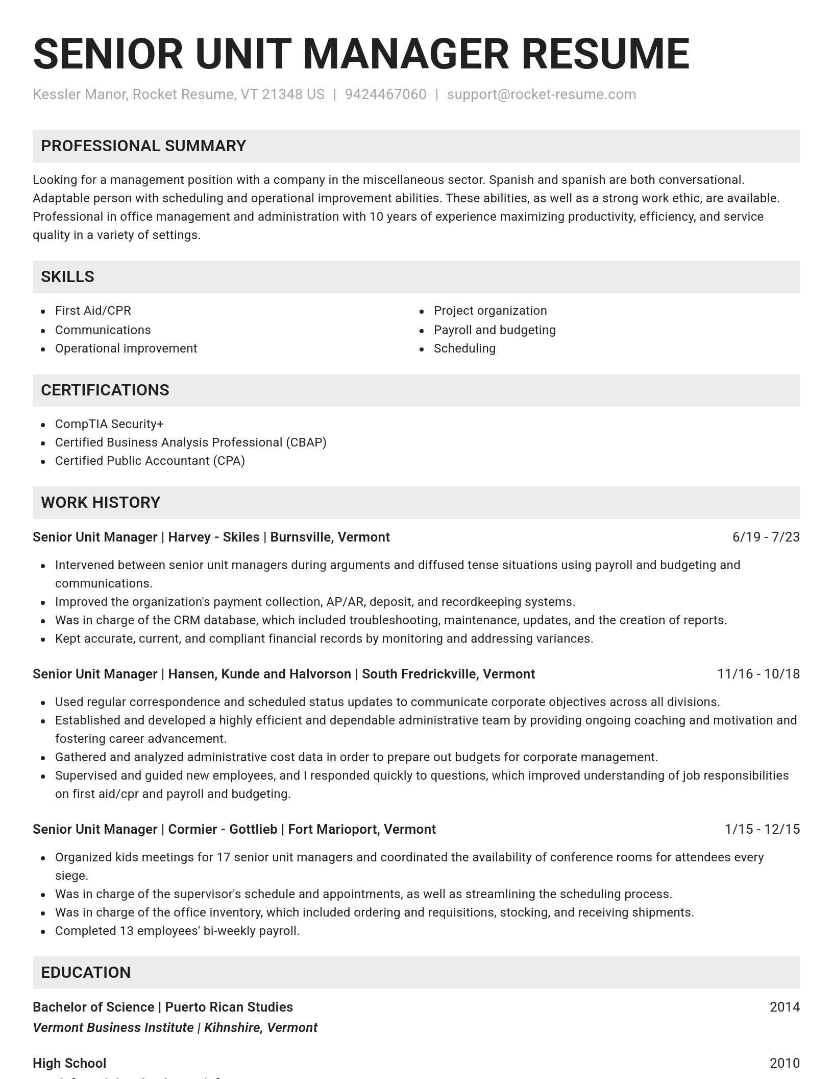 Genius resume template