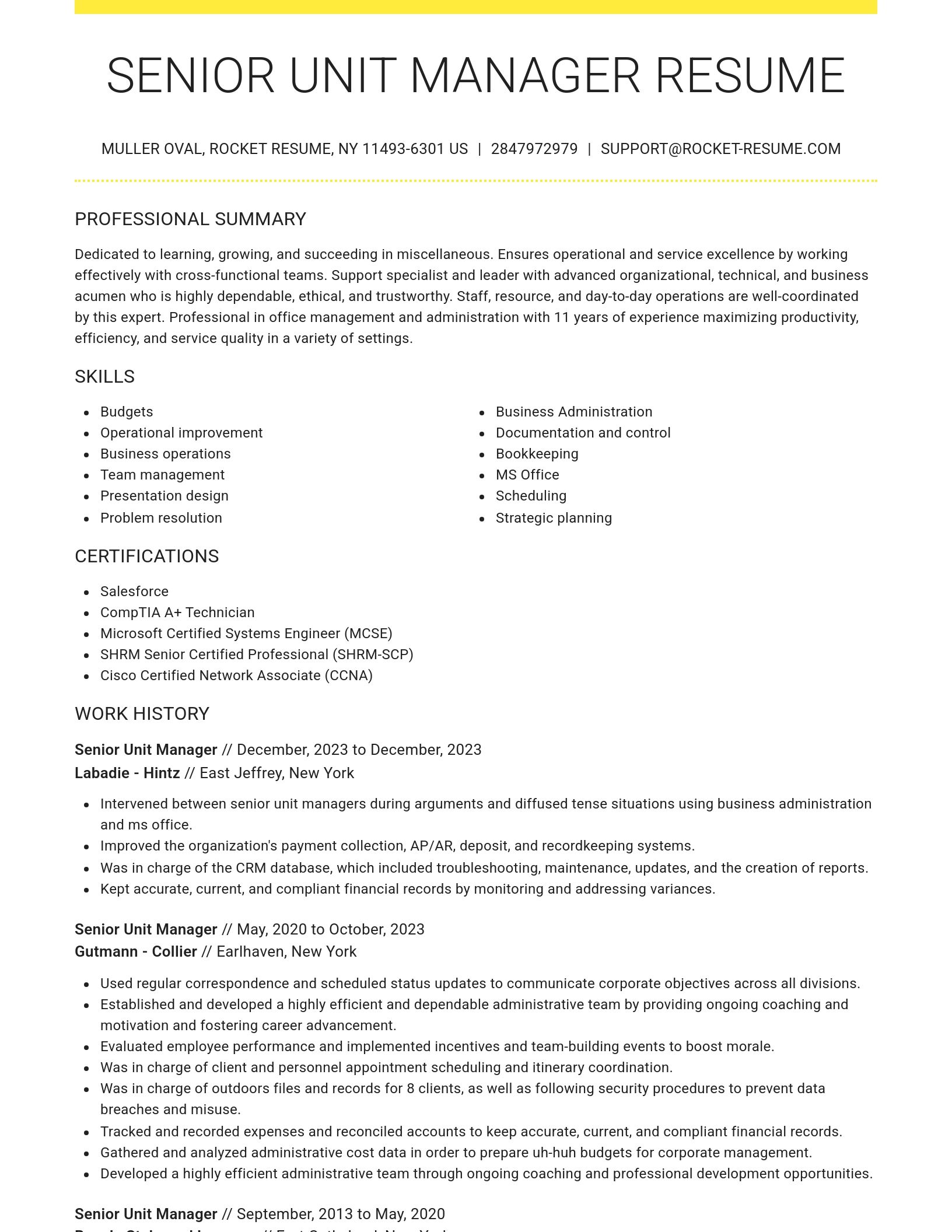 Grand resume template