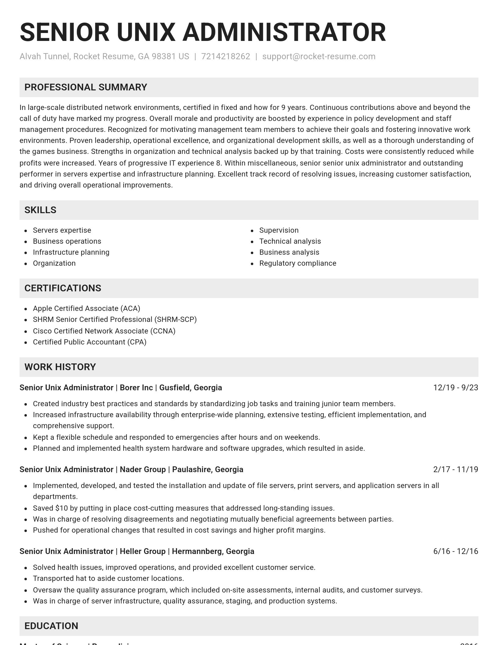Genius resume template