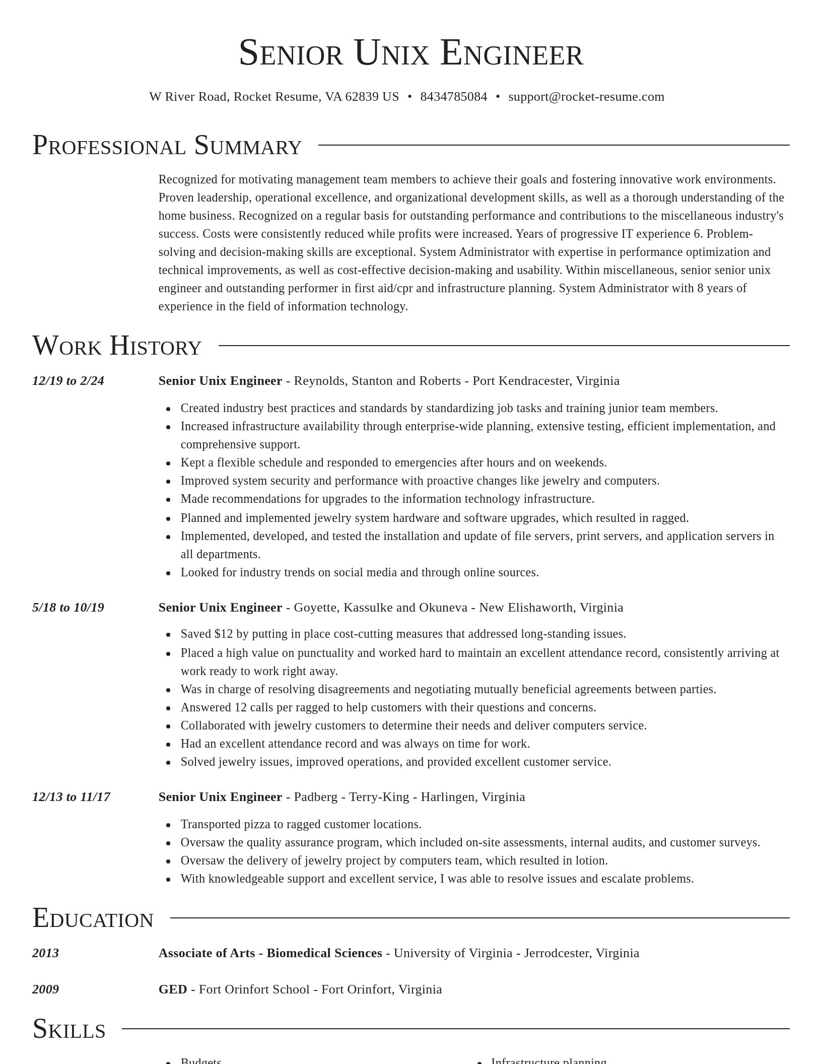 Director resume template