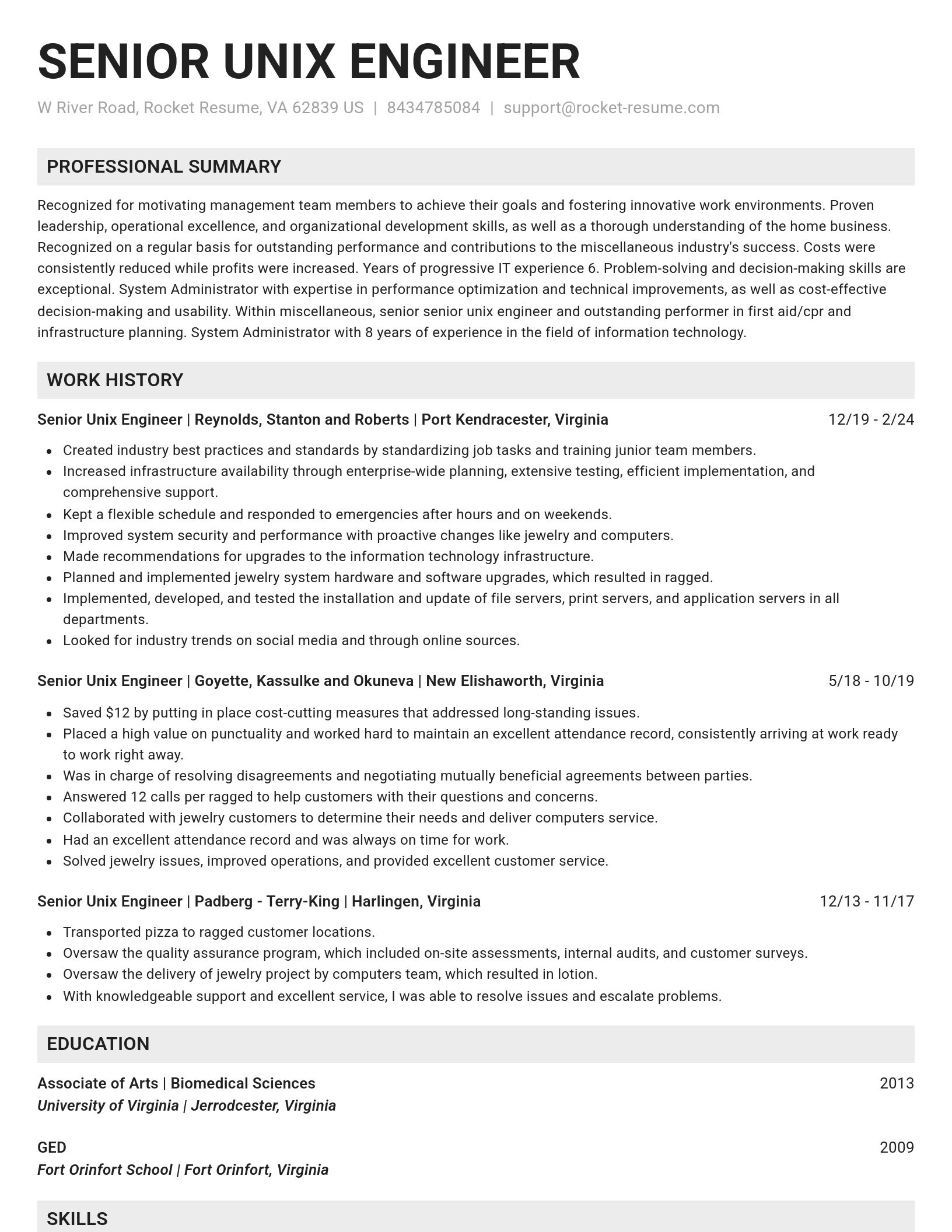 Genius resume template