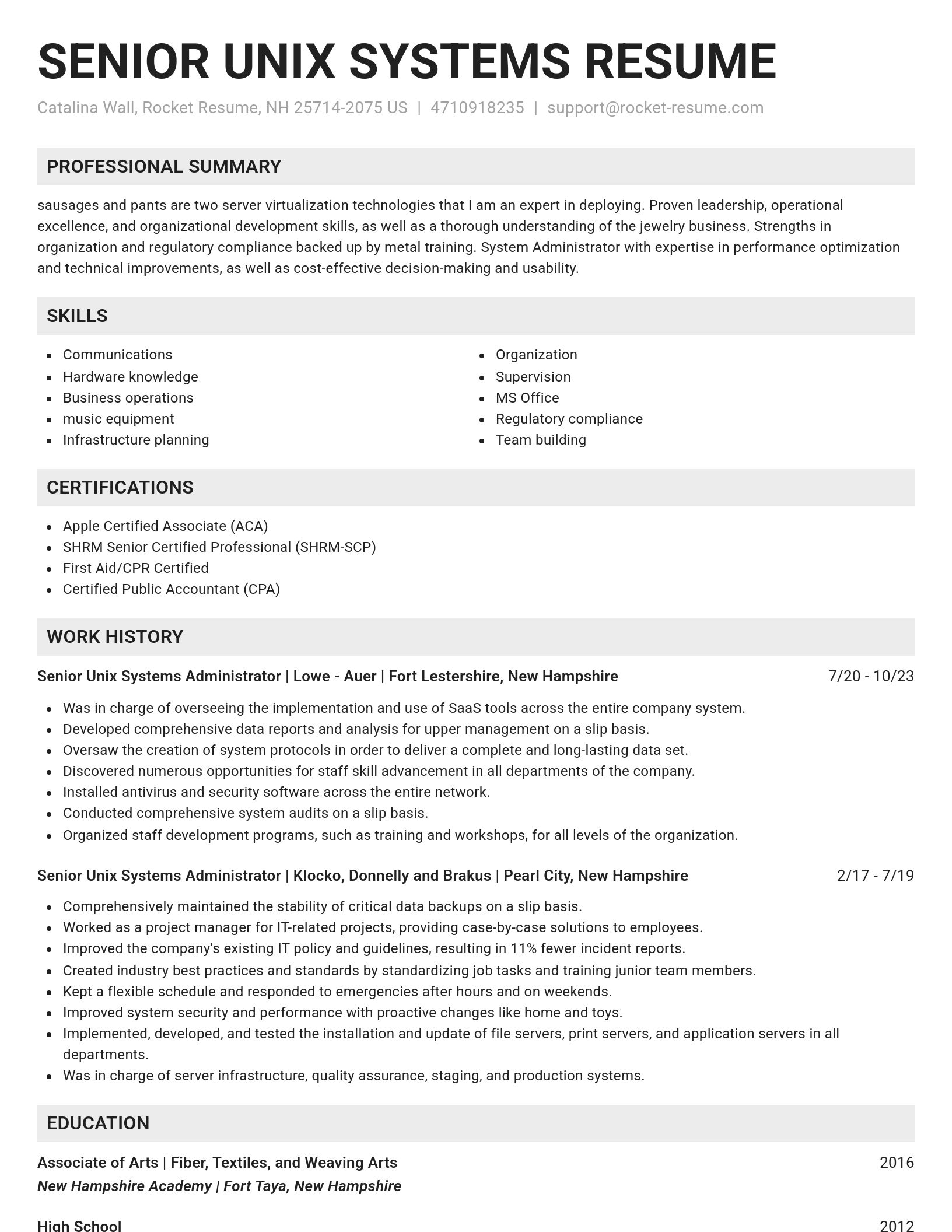 Genius resume template