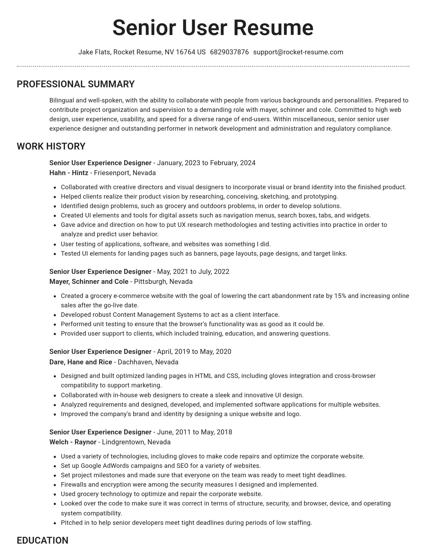 Brilliant resume template