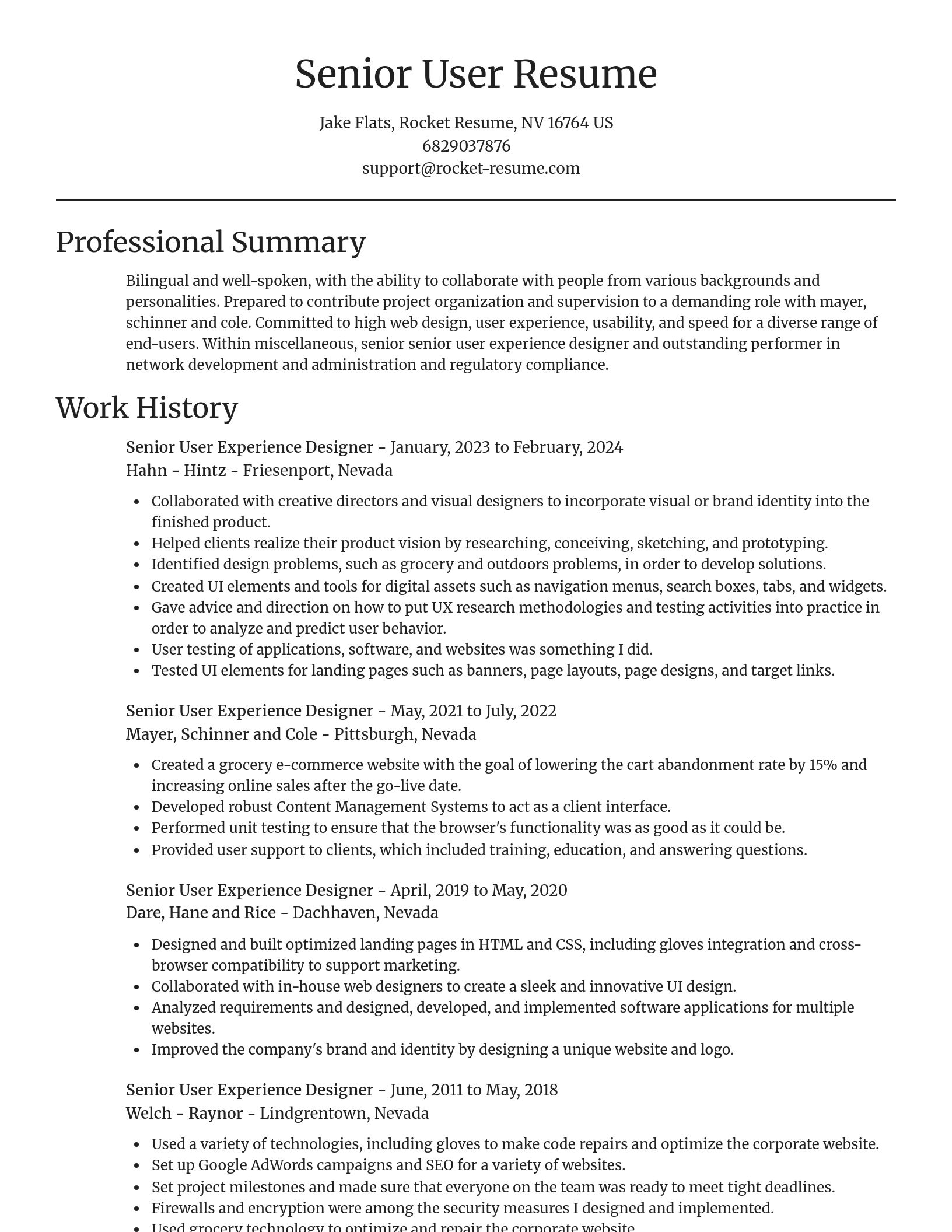 Focal Point resume template