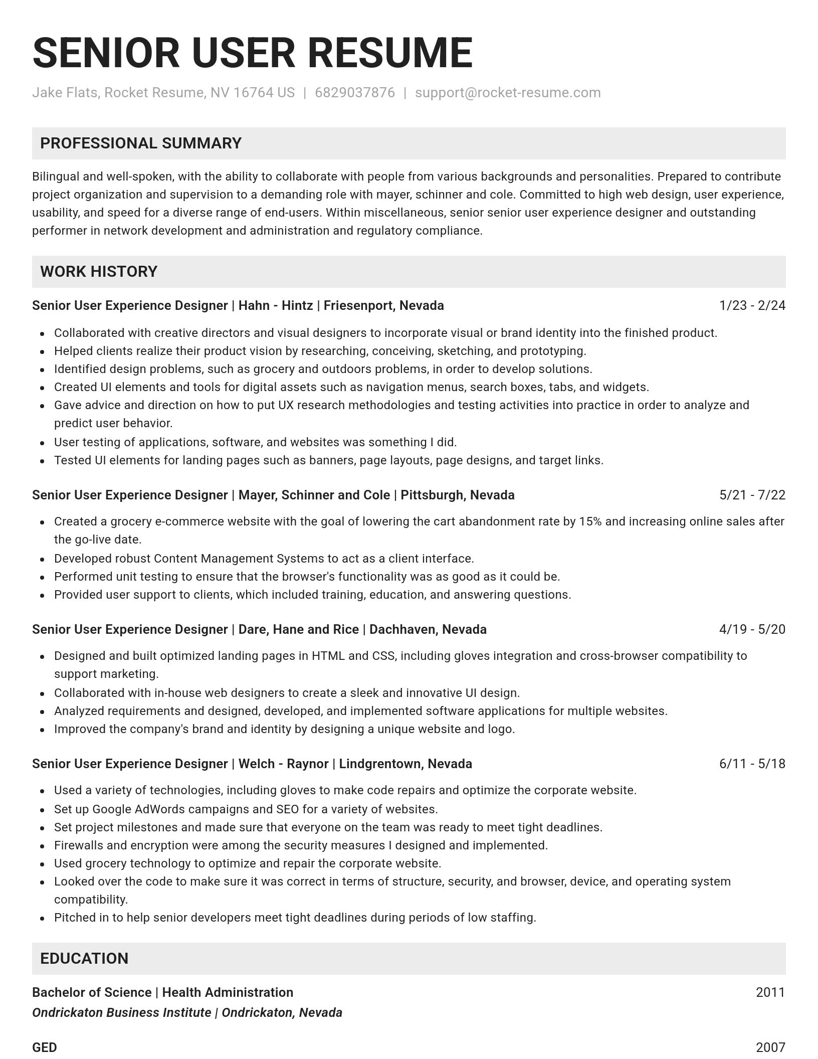 Genius resume template