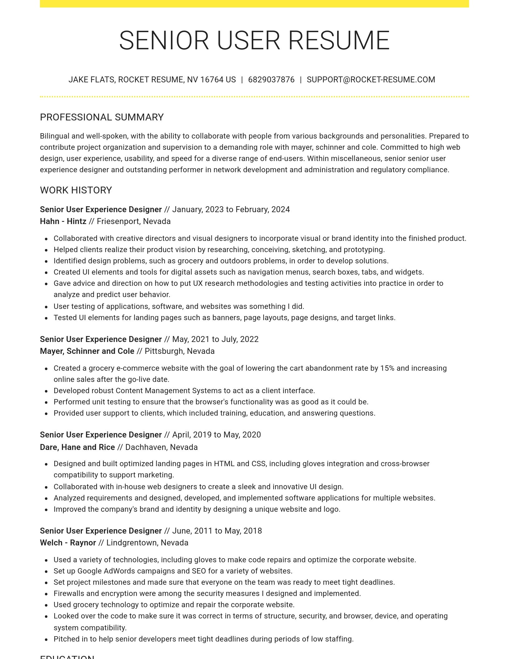 Grand resume template