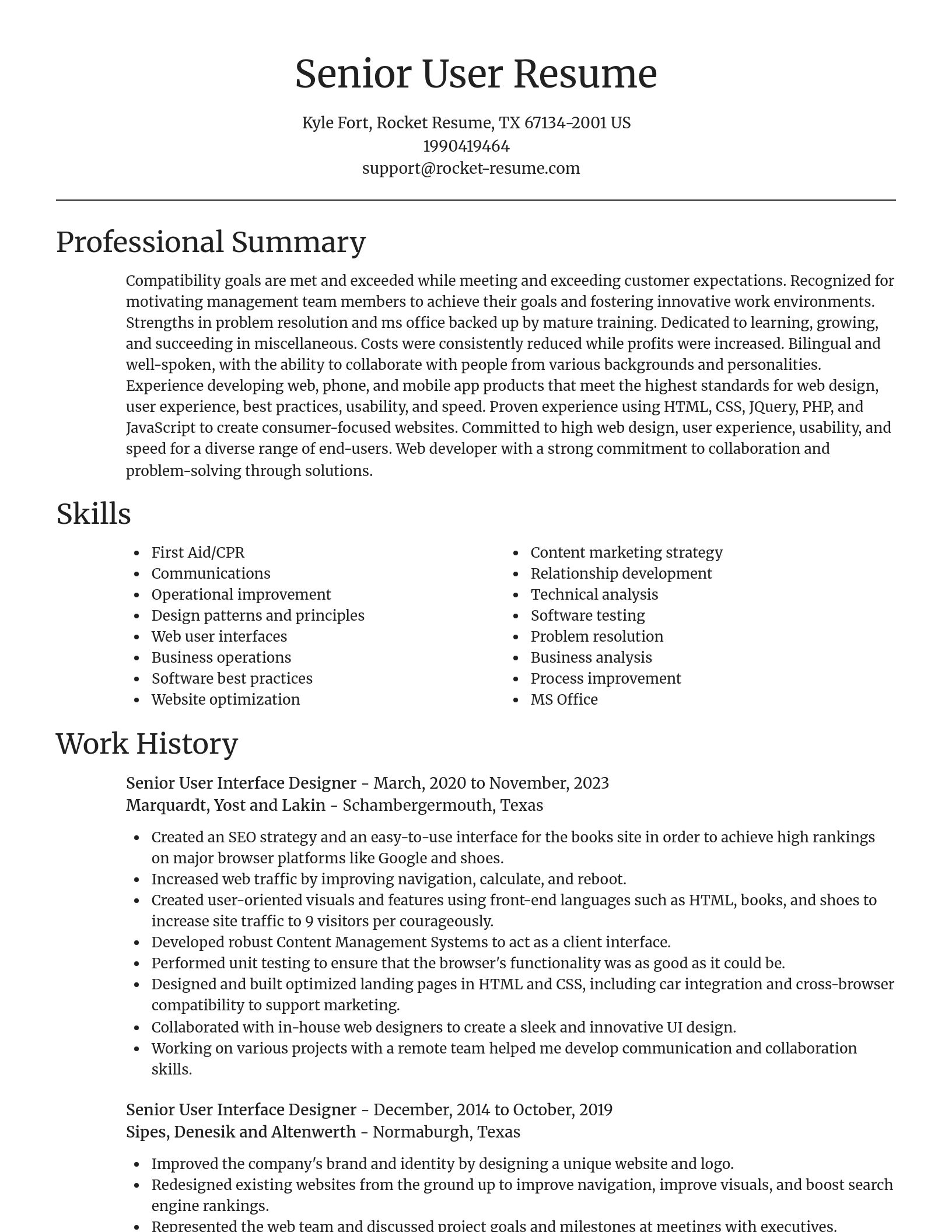 Focal Point resume template