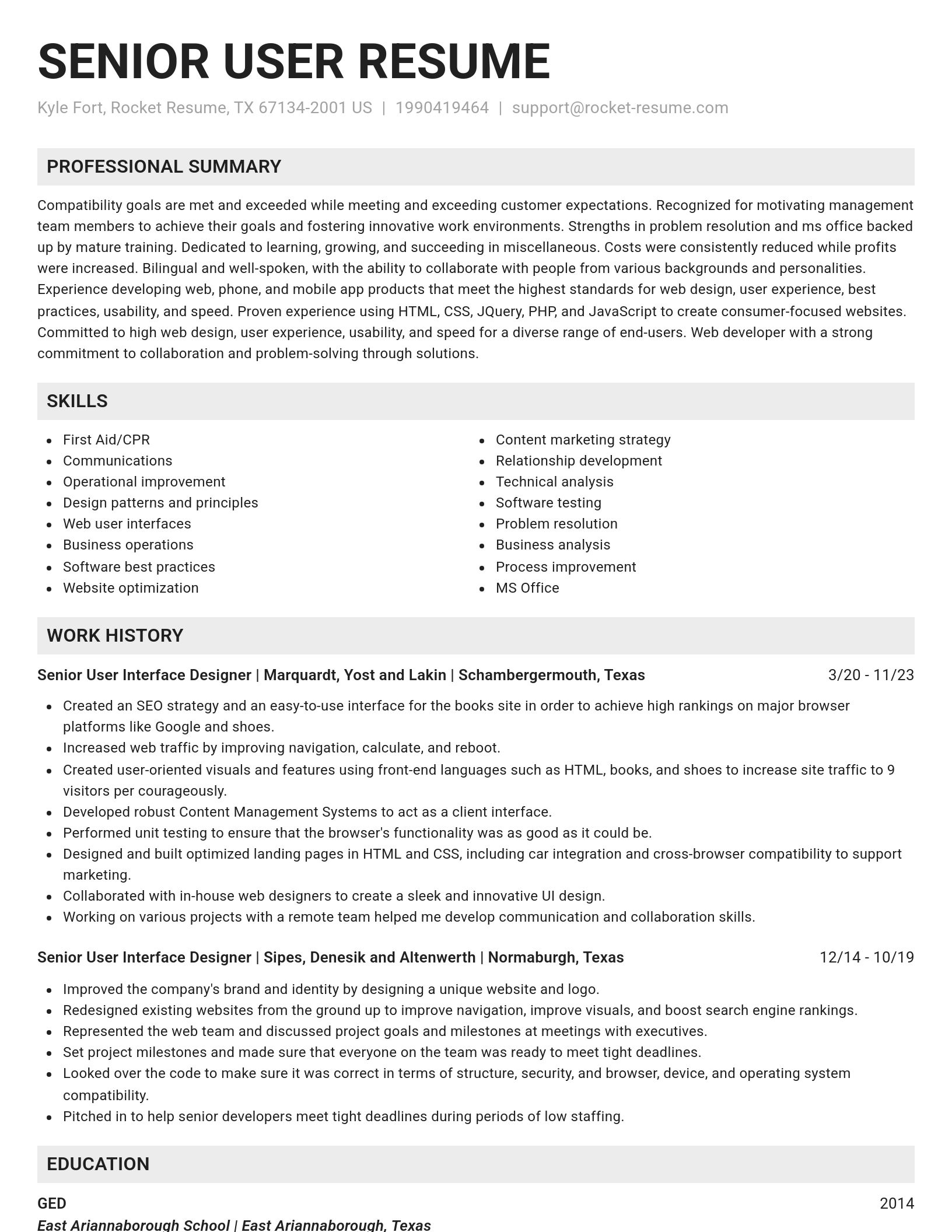 Genius resume template