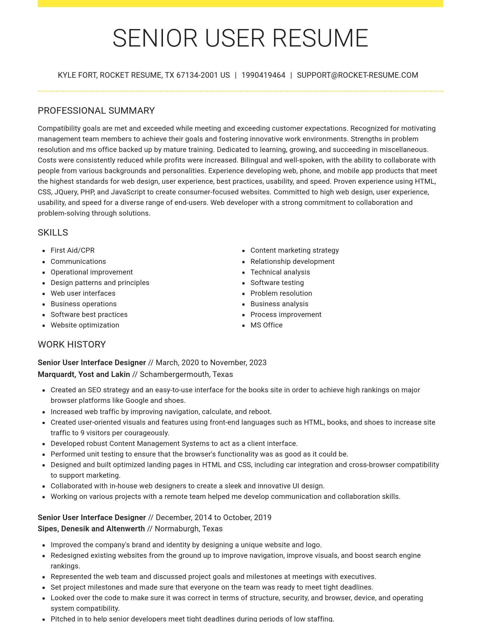 Grand resume template