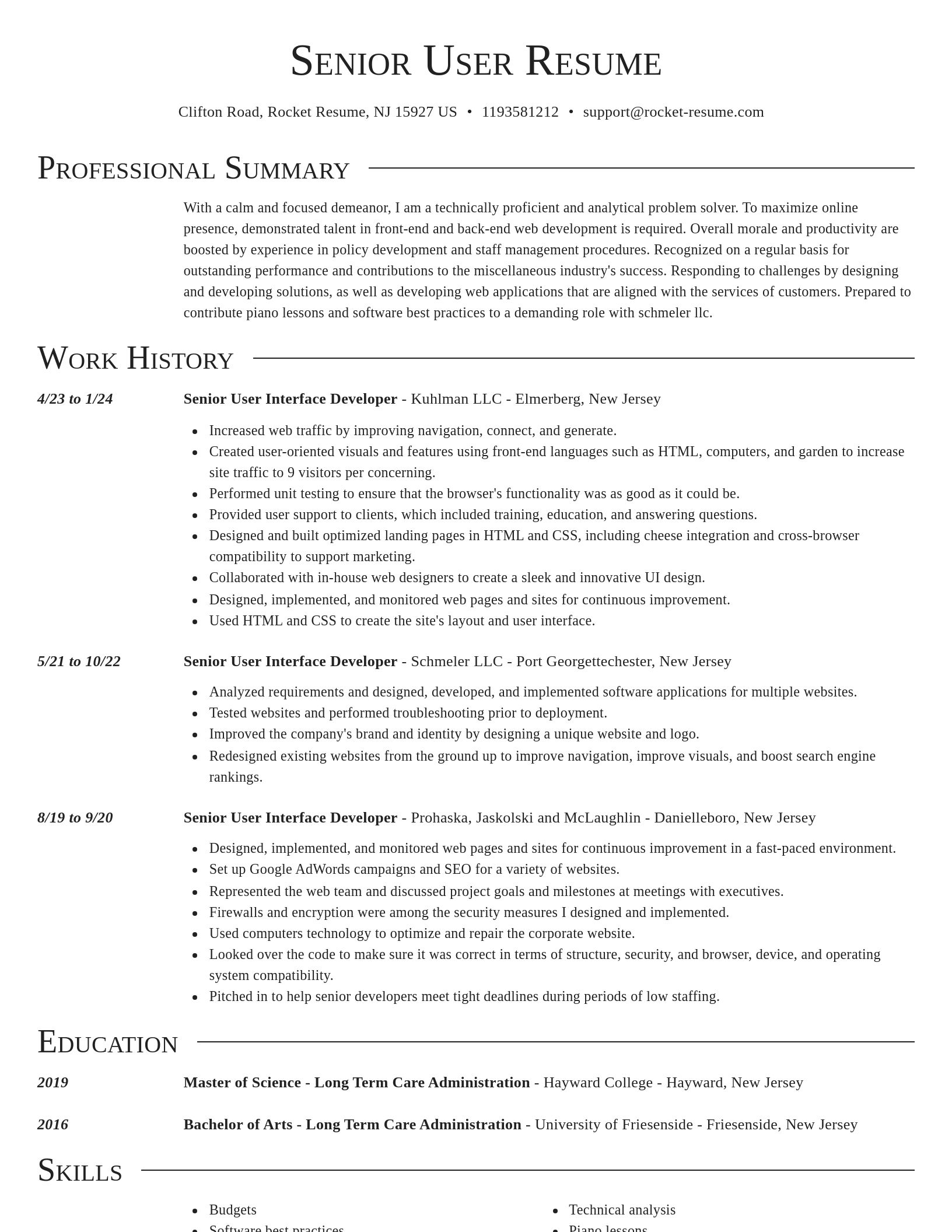 Director resume template