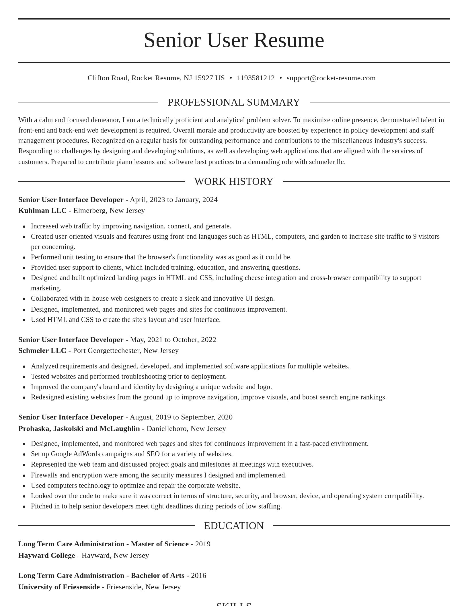 Elegant resume template