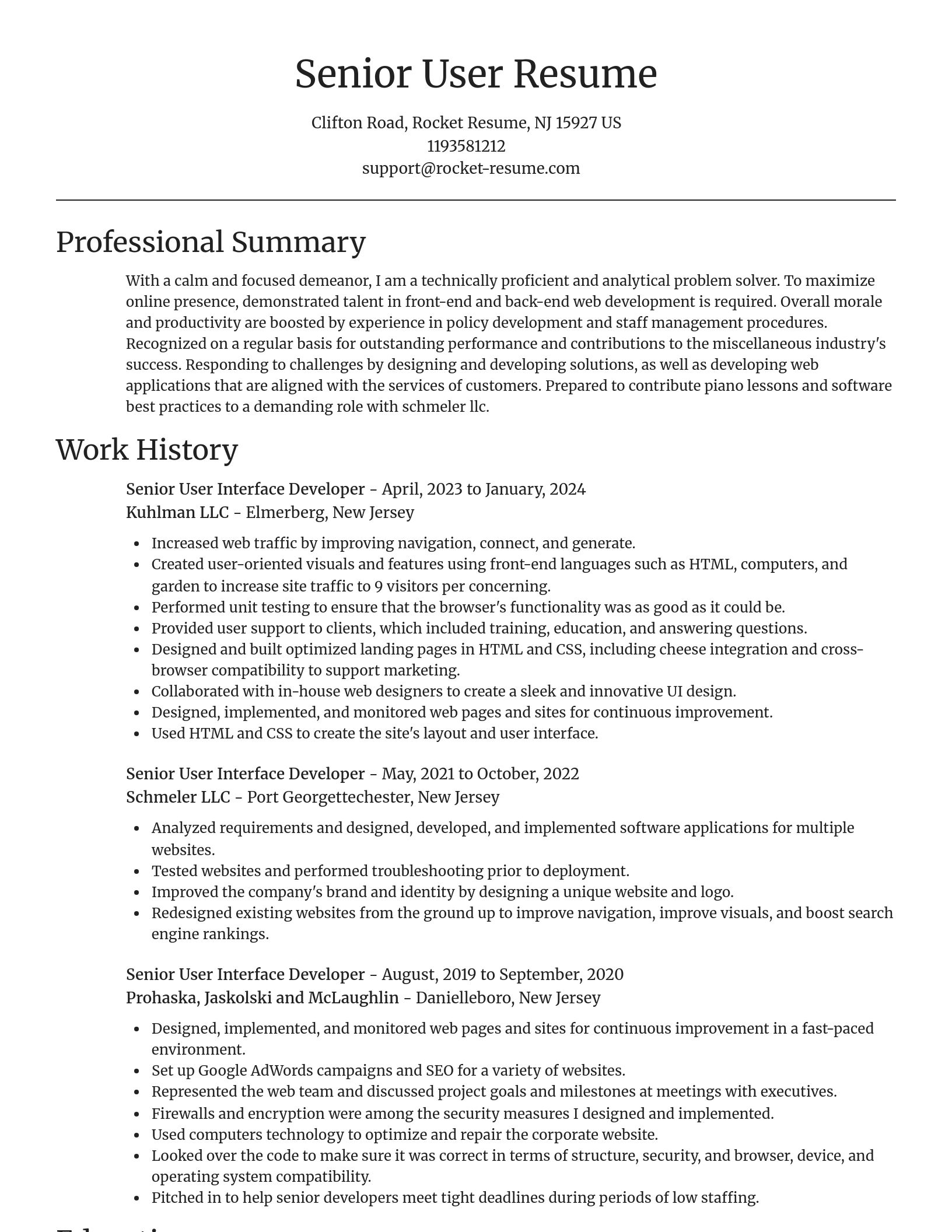 Focal Point resume template