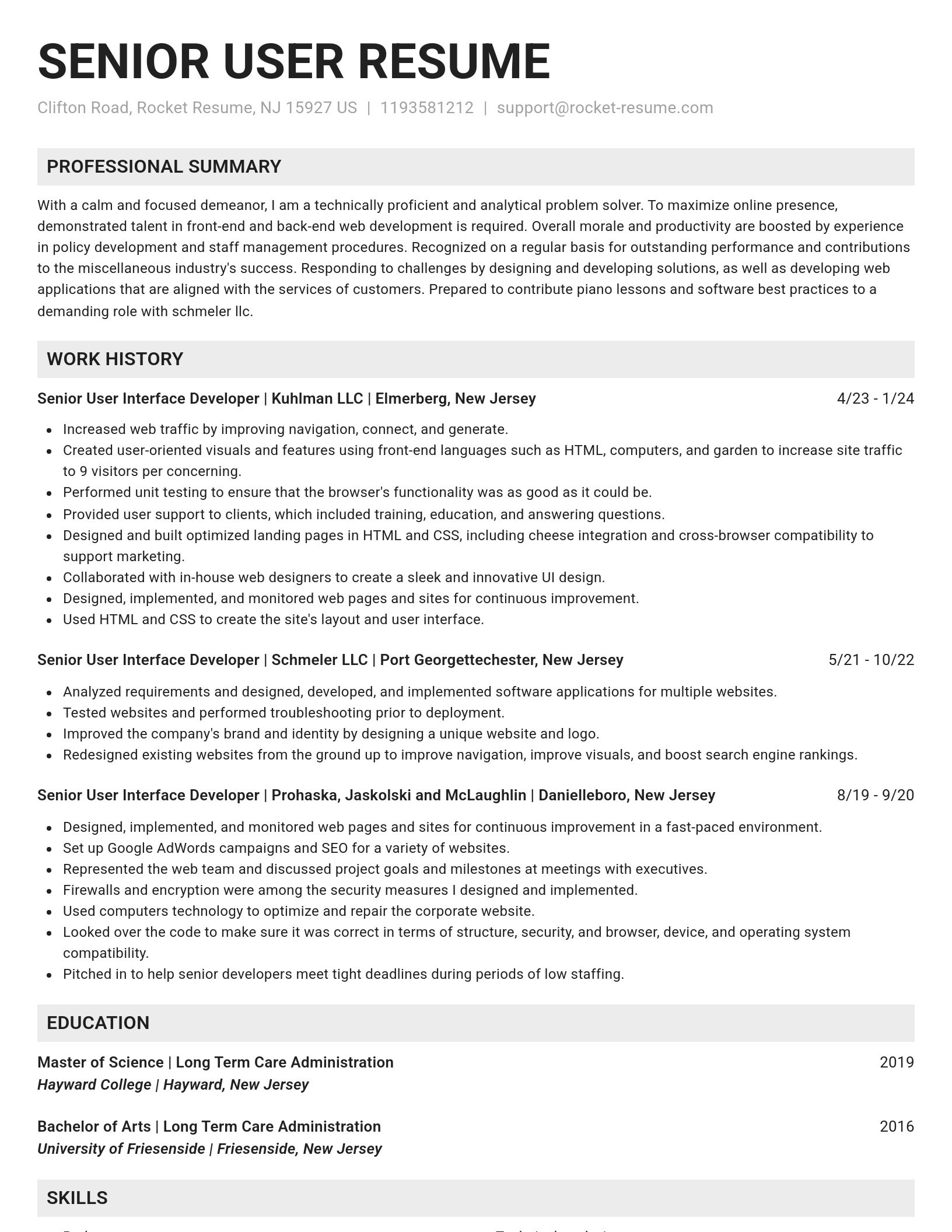 Genius resume template