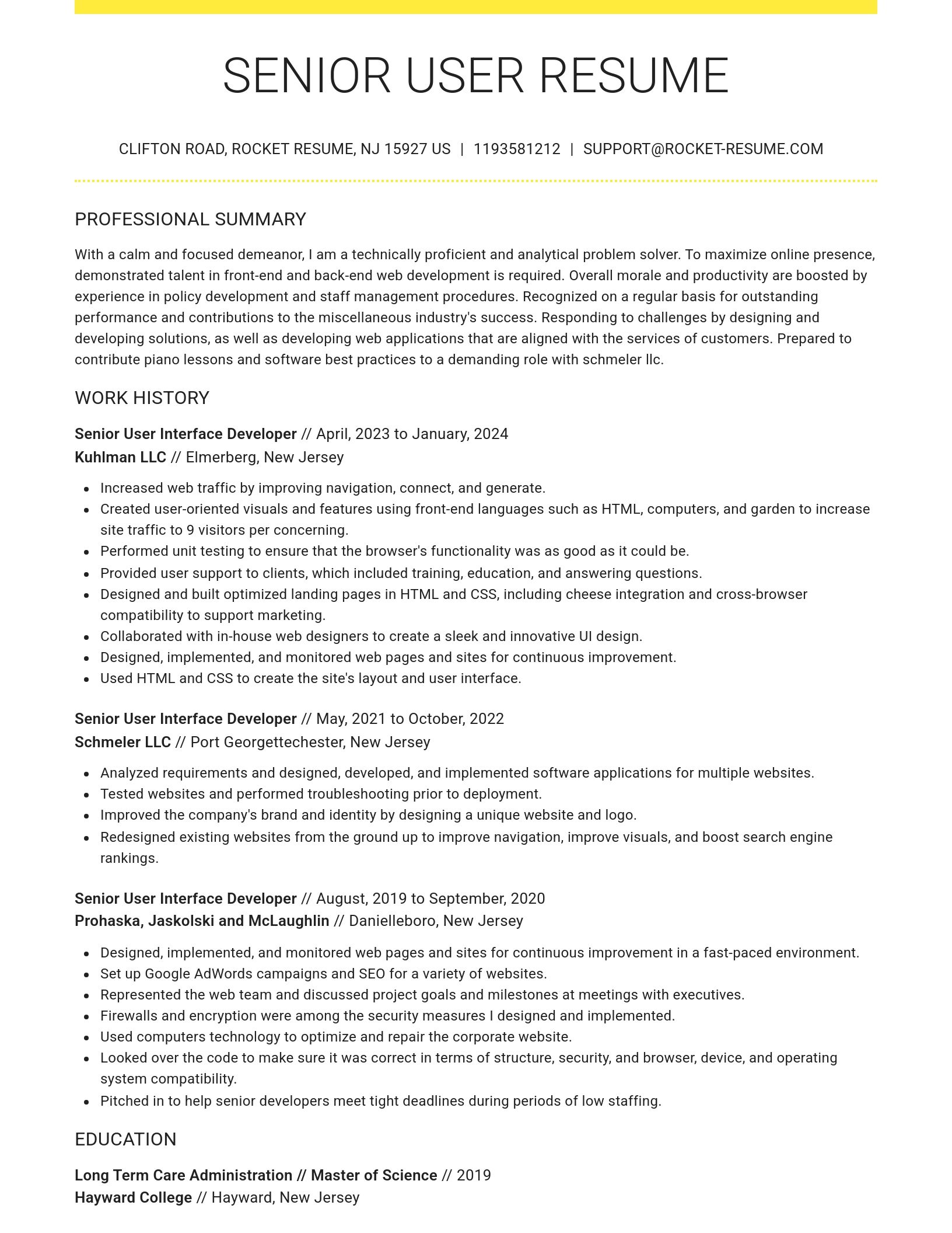 Grand resume template
