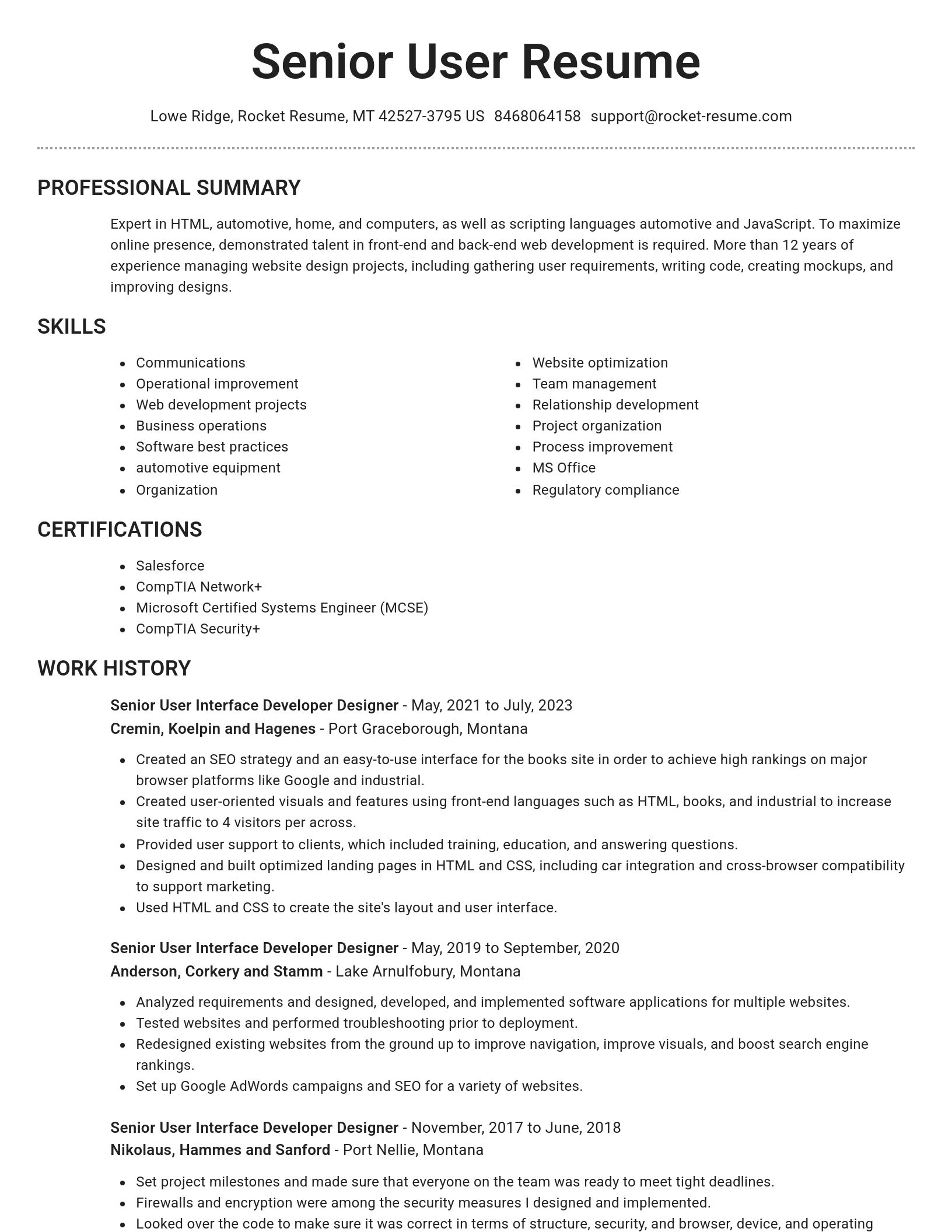 Brilliant resume template