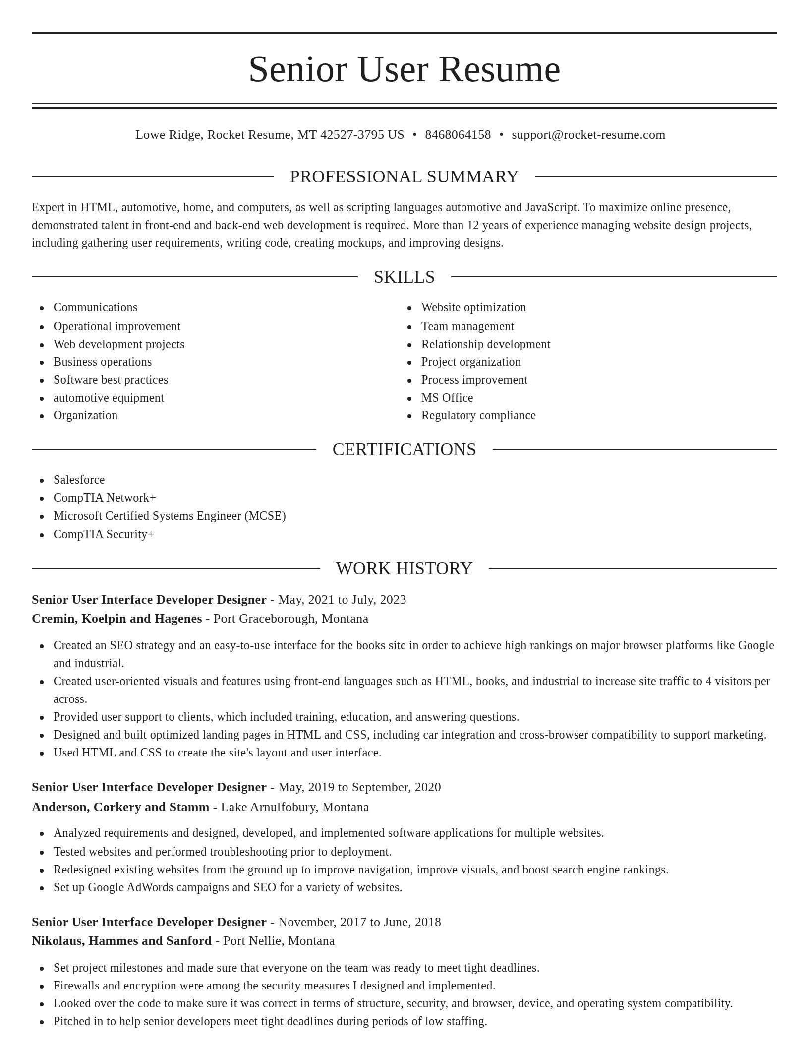 Elegant resume template