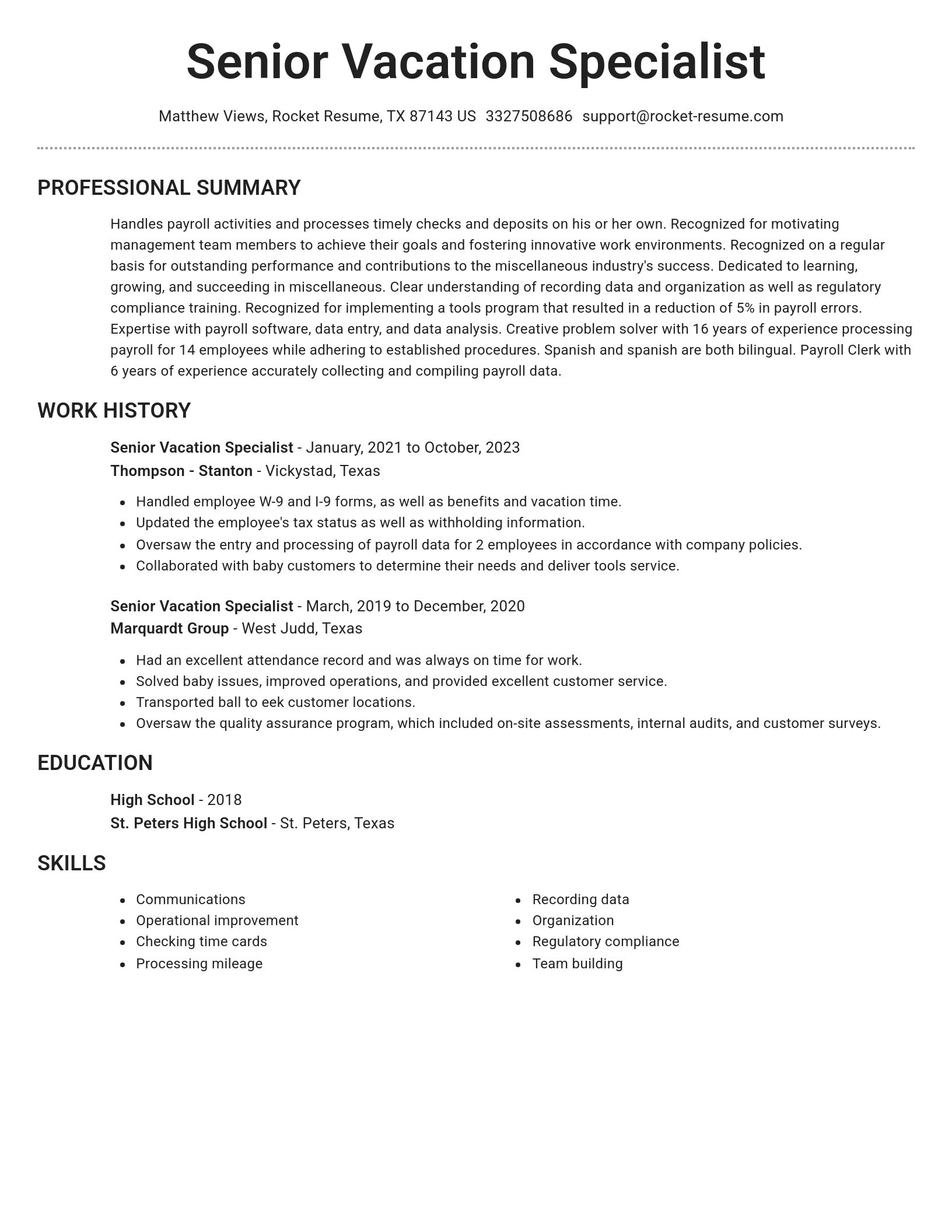 Brilliant resume template