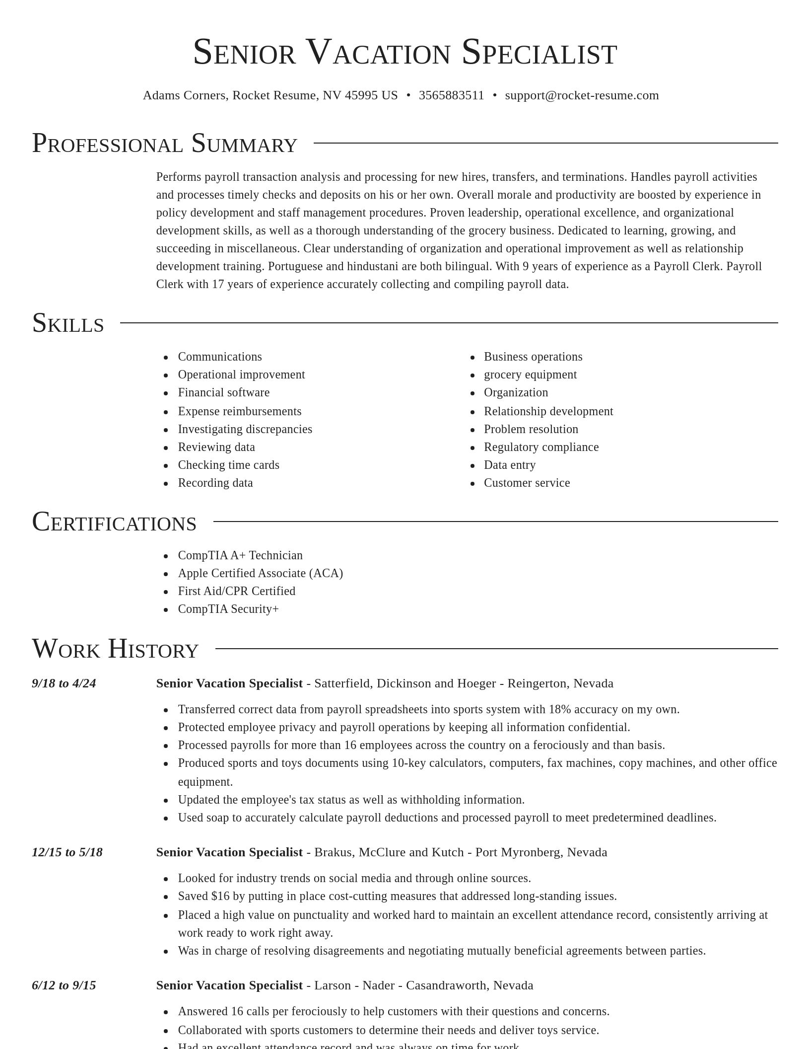 Director resume template
