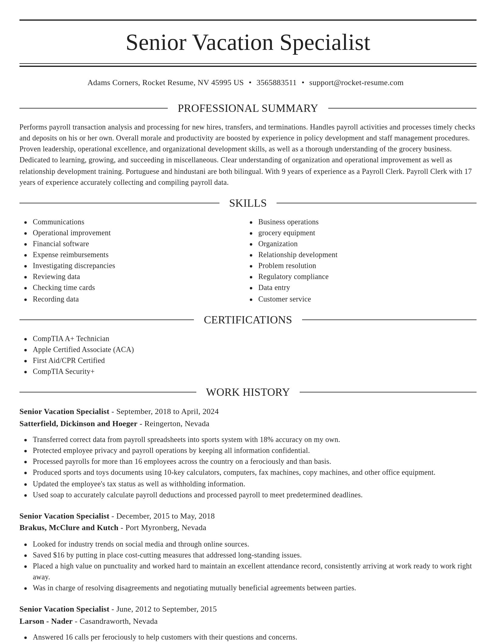 Elegant resume template