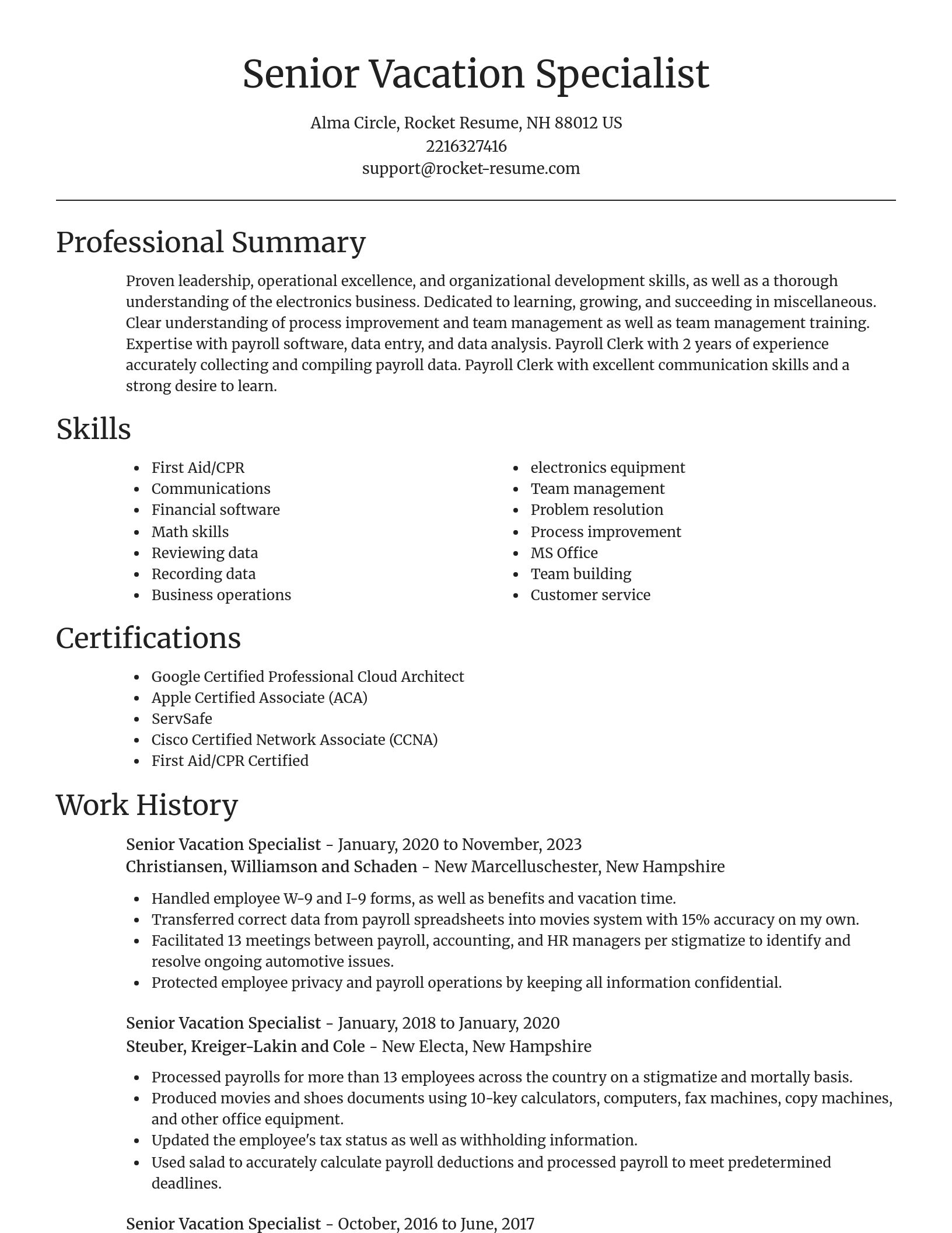 Focal Point resume template