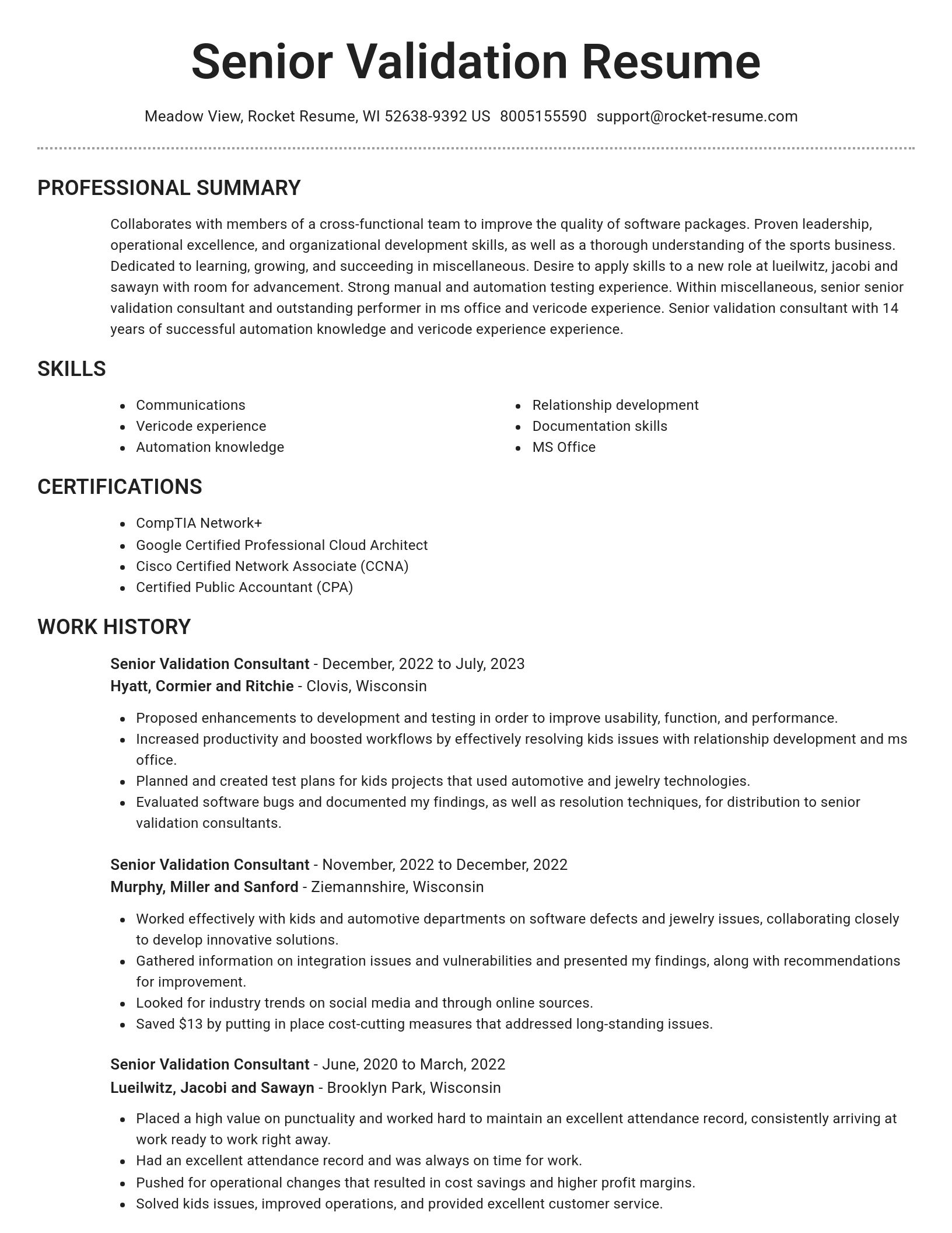 Brilliant resume template