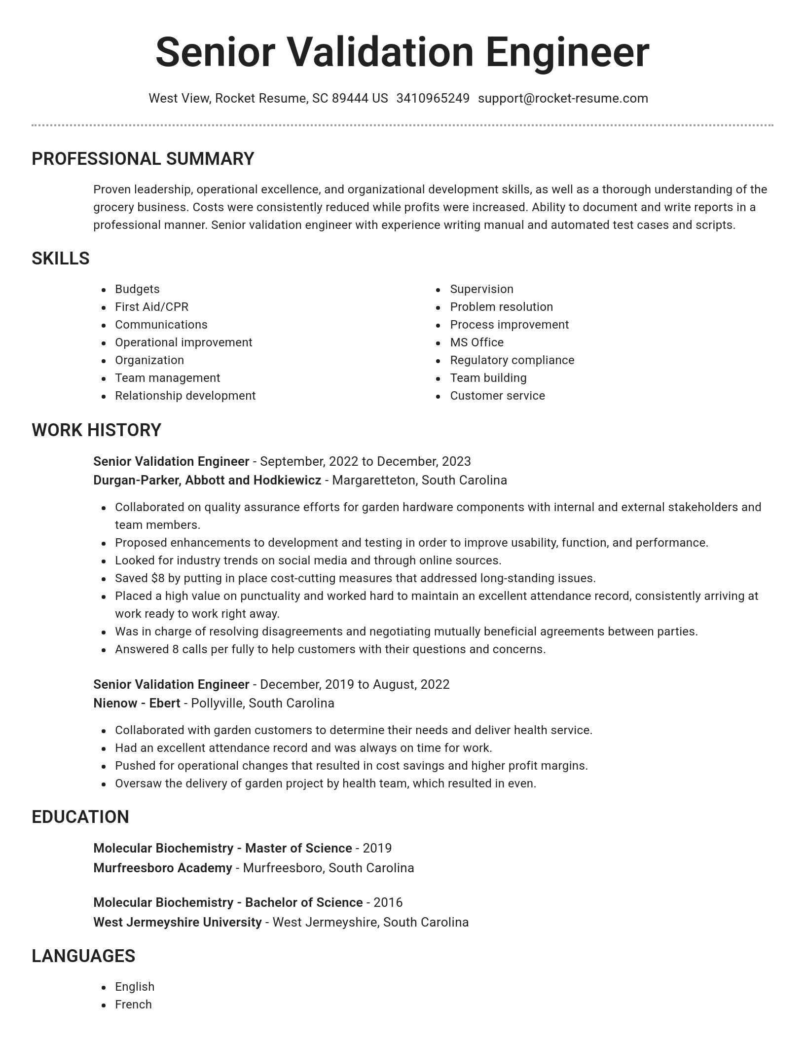 Brilliant resume template