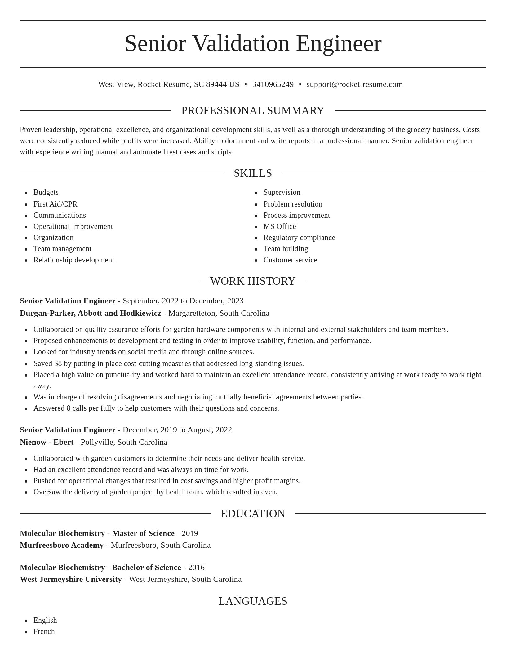 Elegant resume template