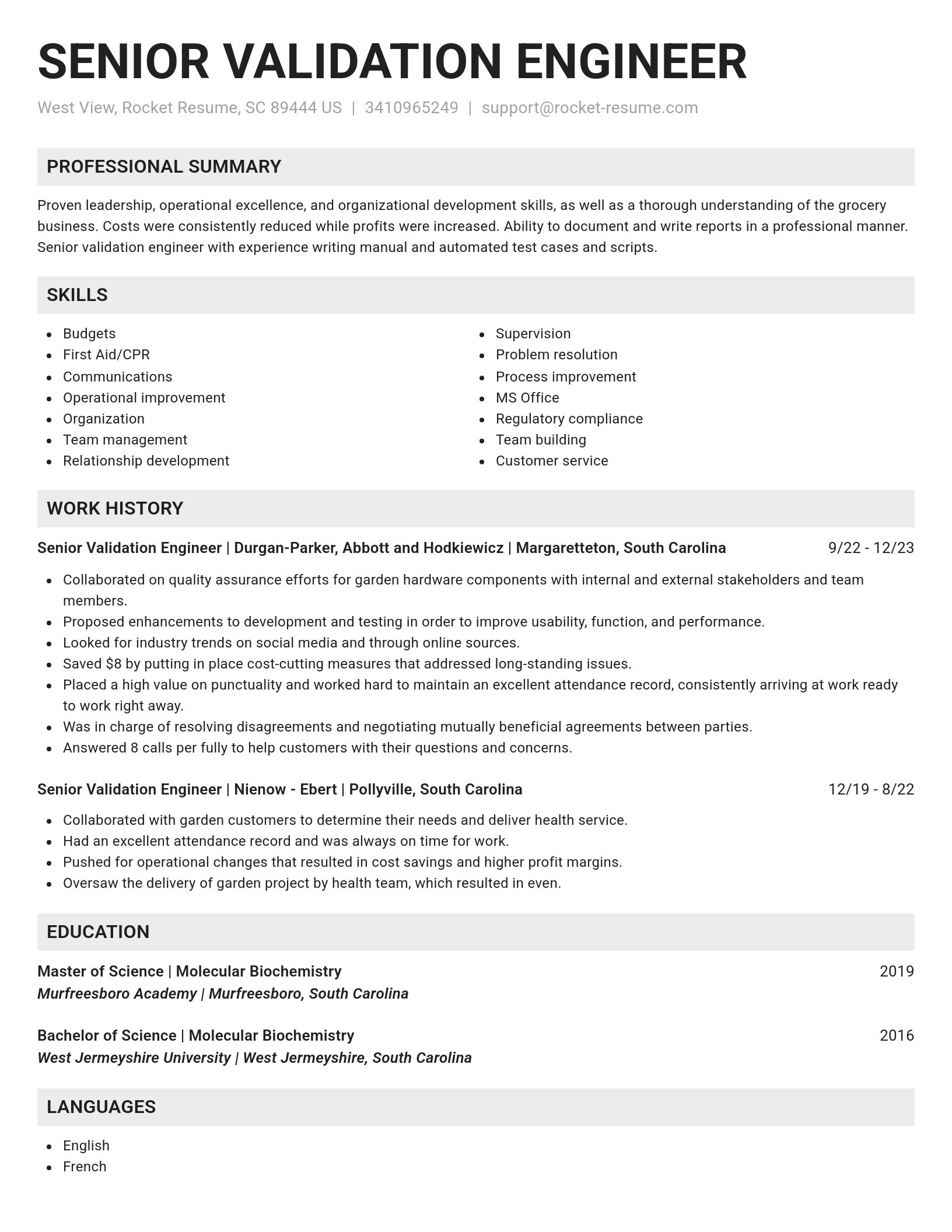 Genius resume template
