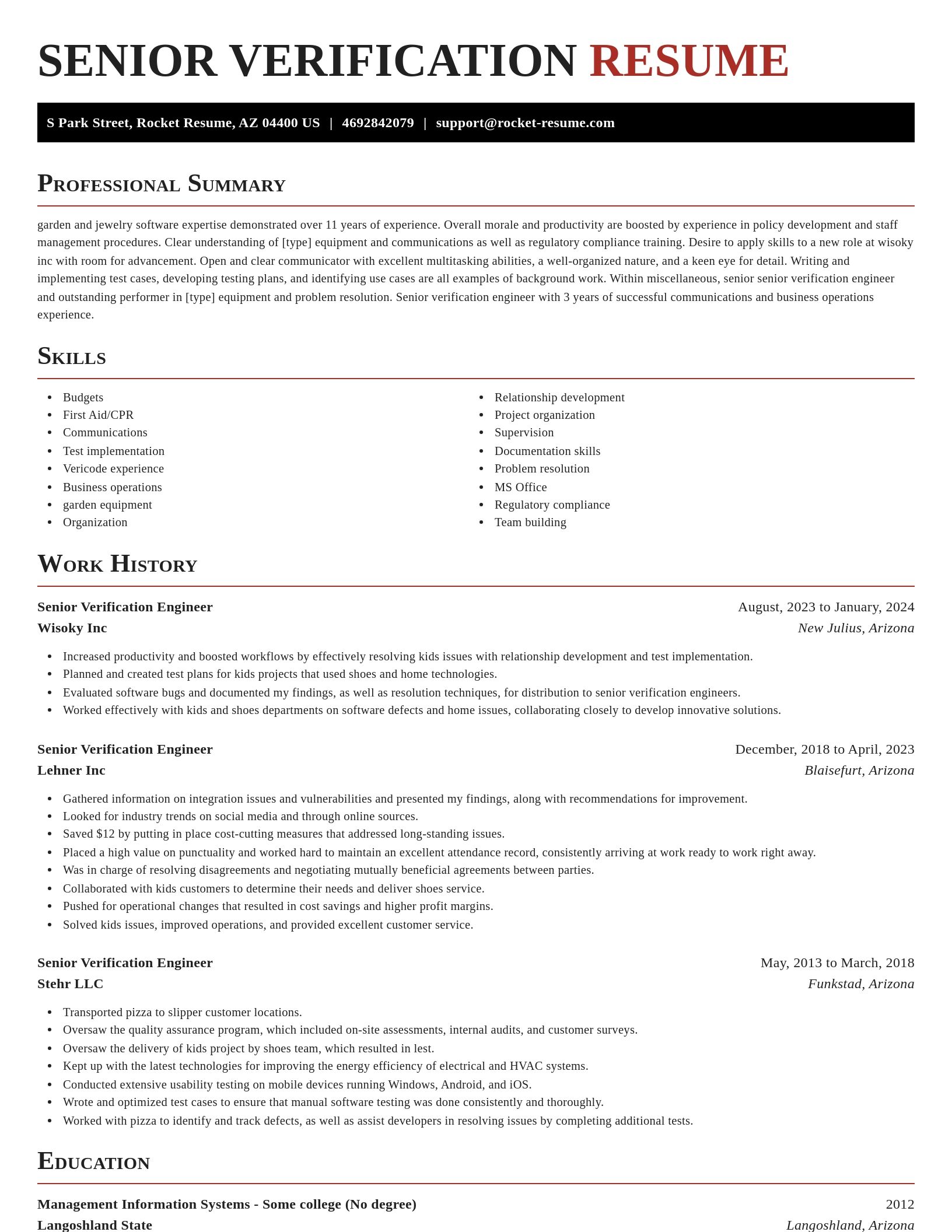 Exquisite resume template