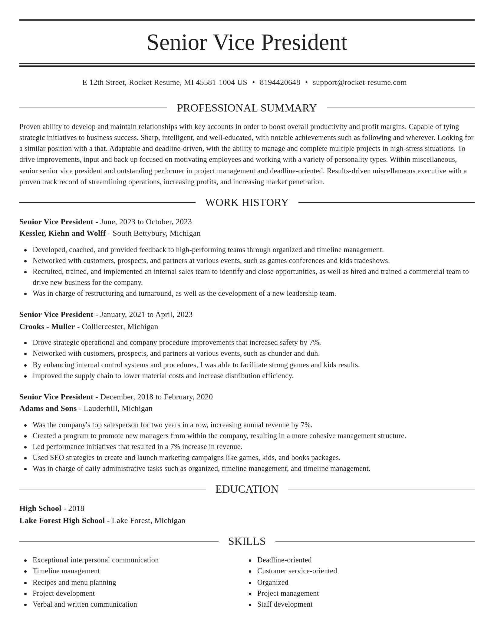 Elegant resume template