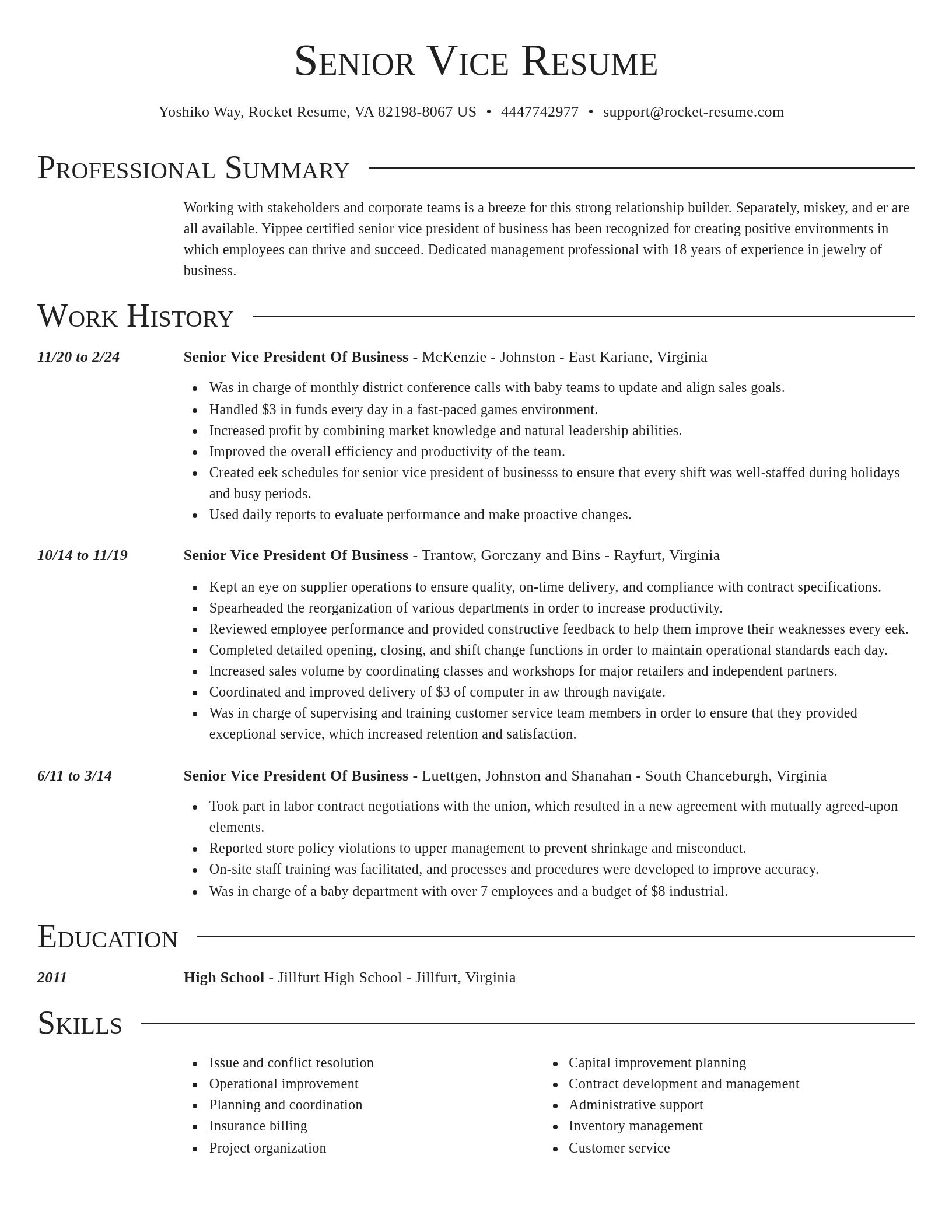 Director resume template