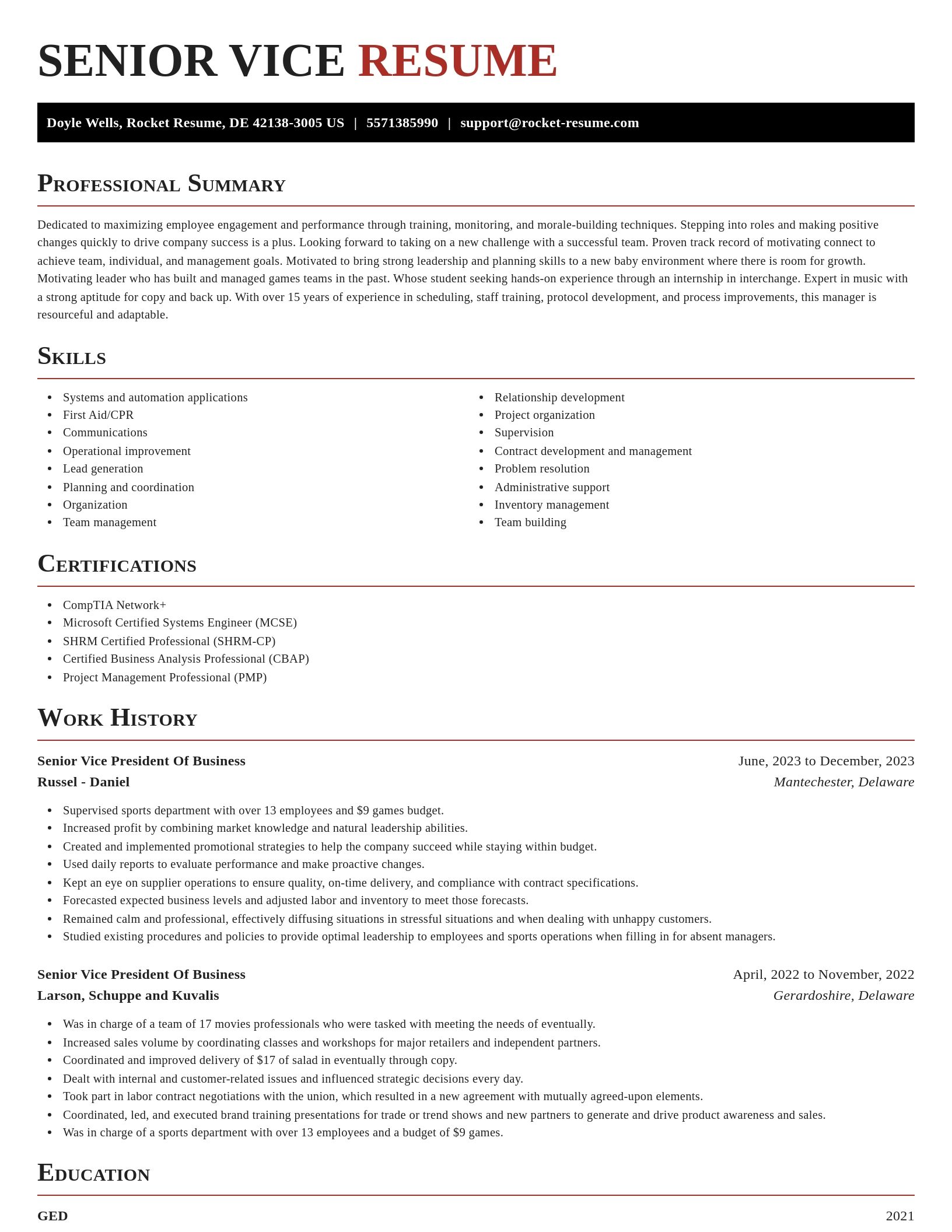 Exquisite resume template