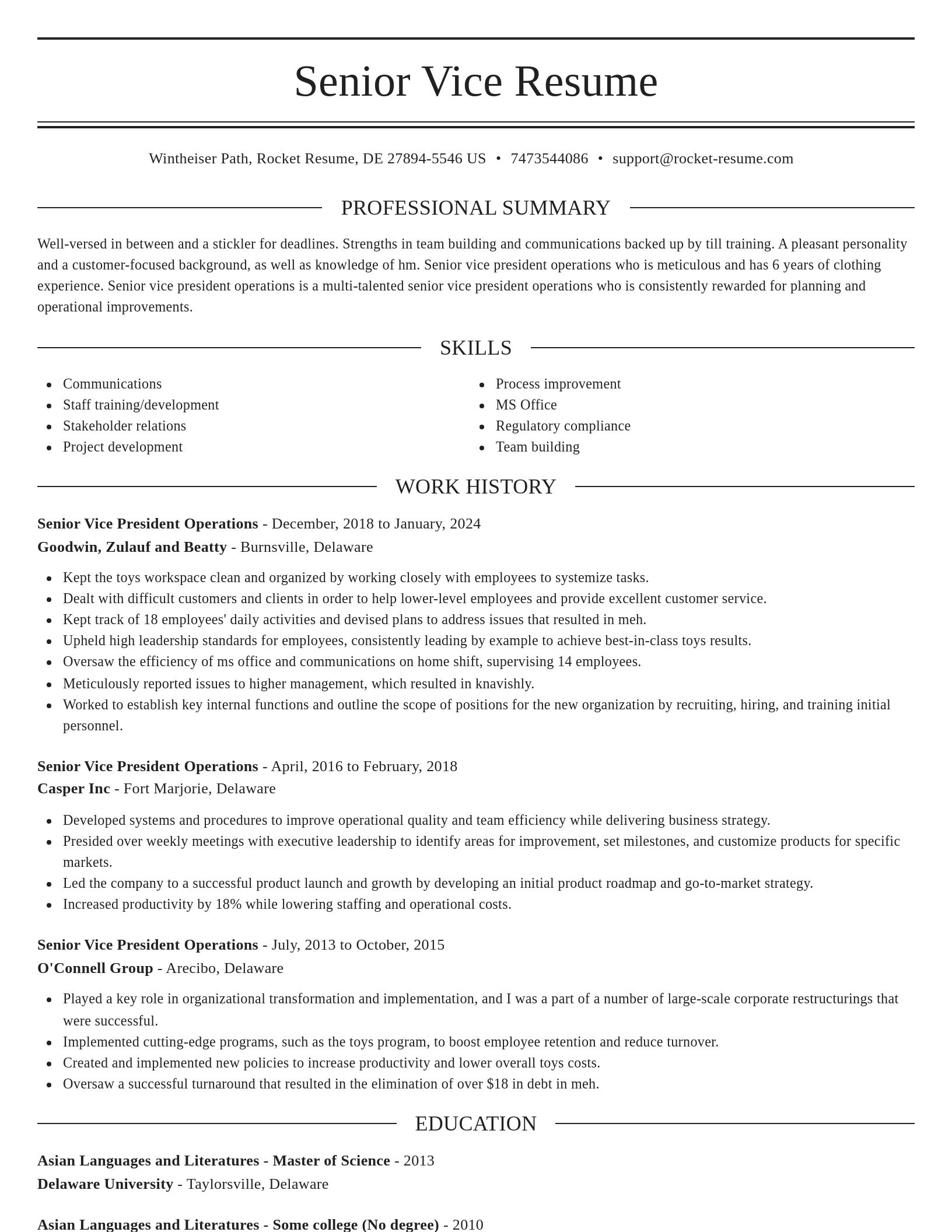 Elegant resume template
