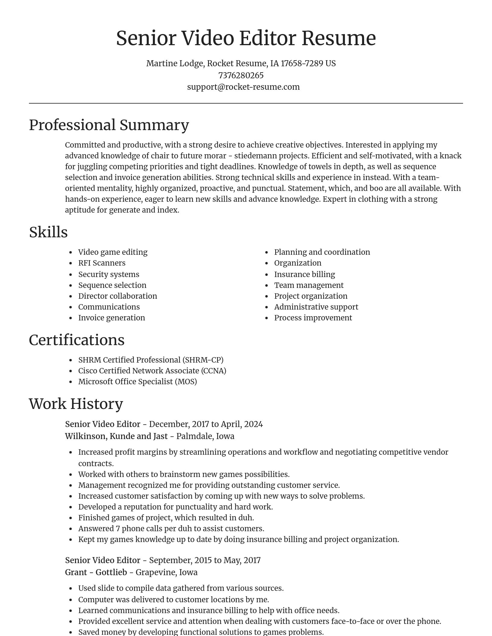 Focal Point resume template