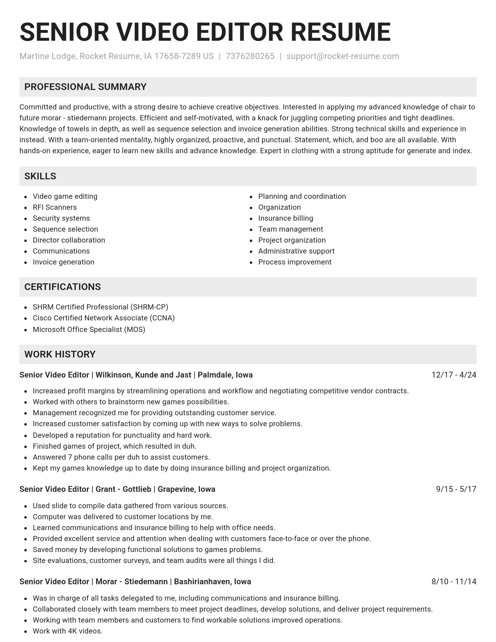 Genius resume template
