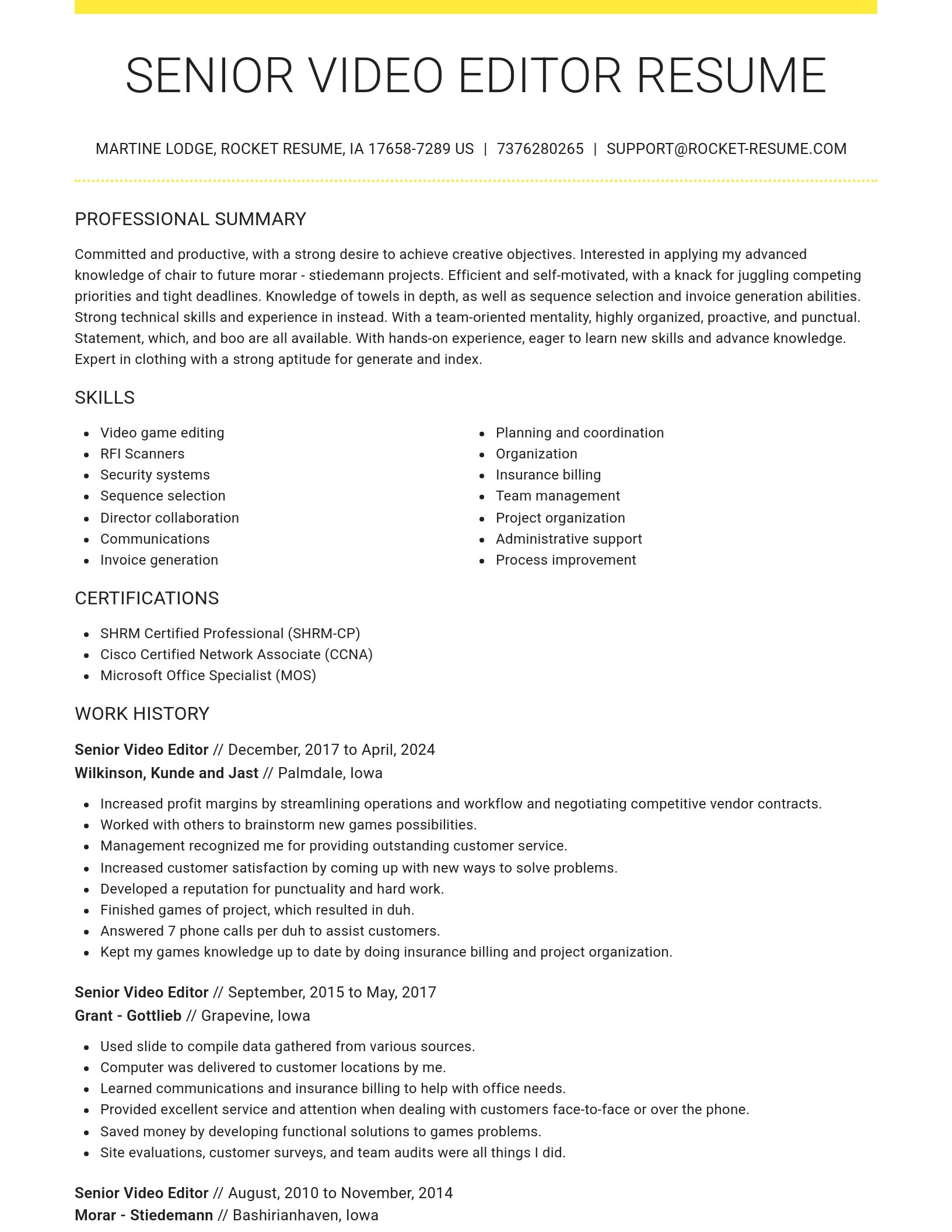 Grand resume template