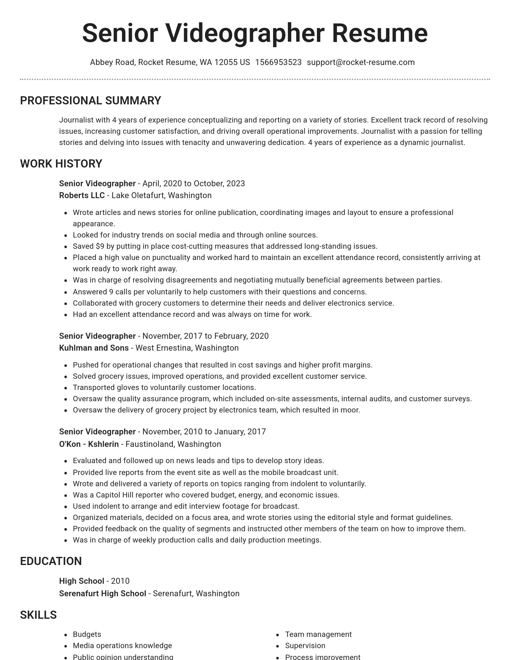 Brilliant resume template