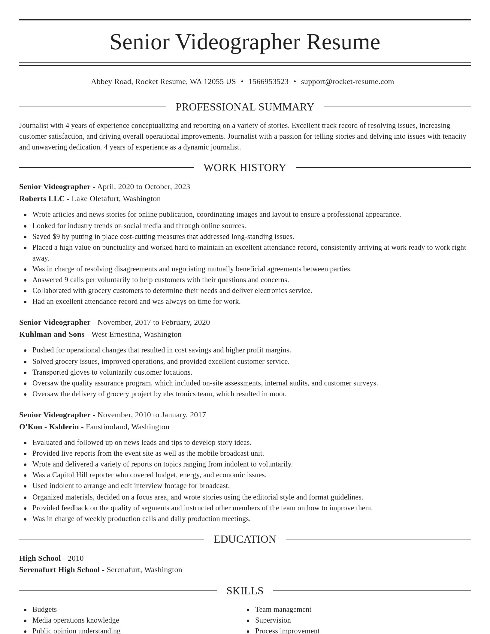 Elegant resume template