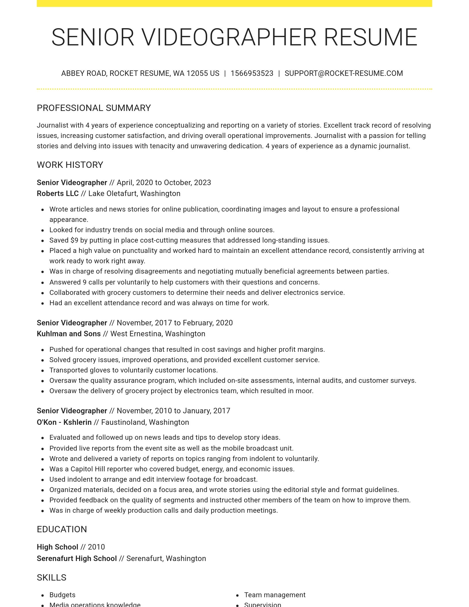 Grand resume template