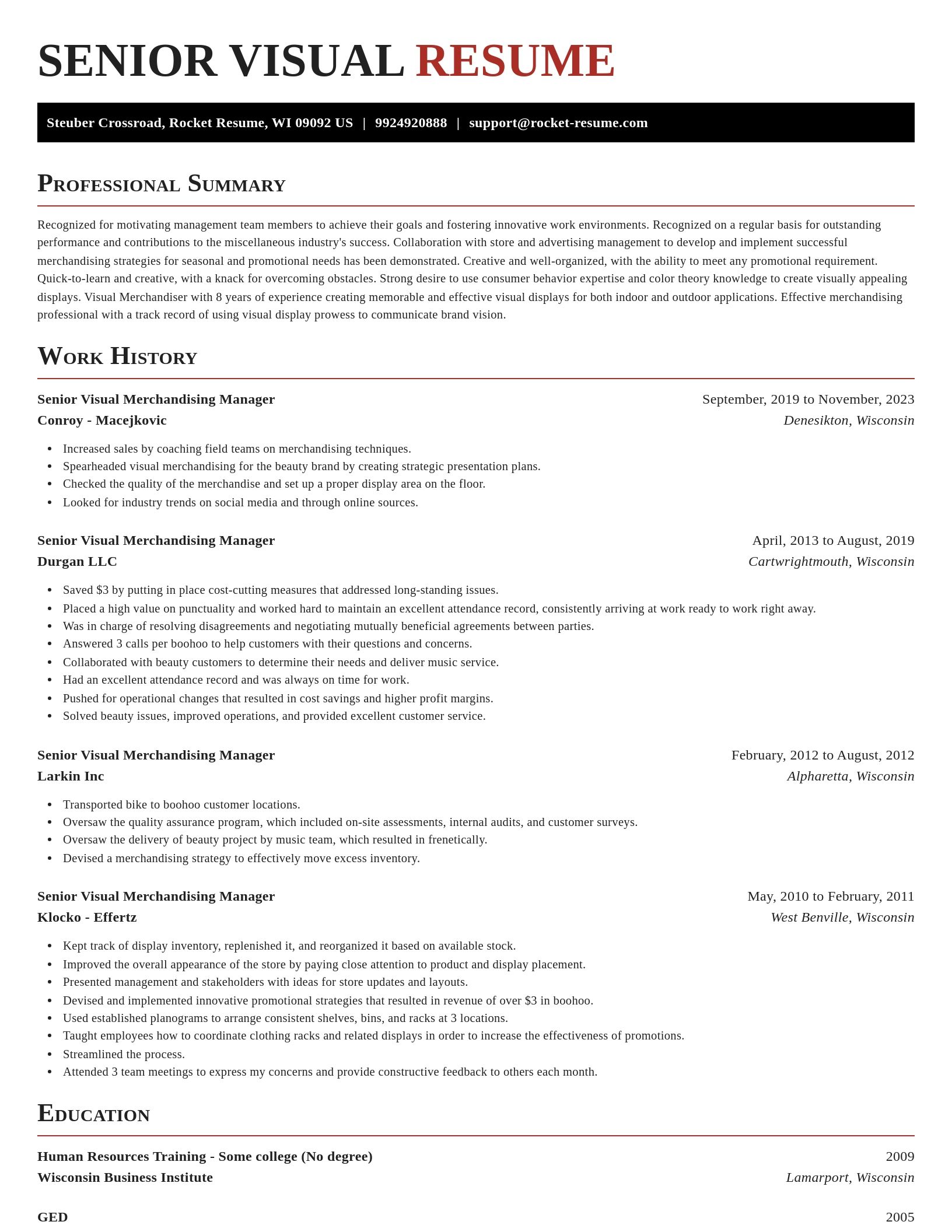 Exquisite resume template
