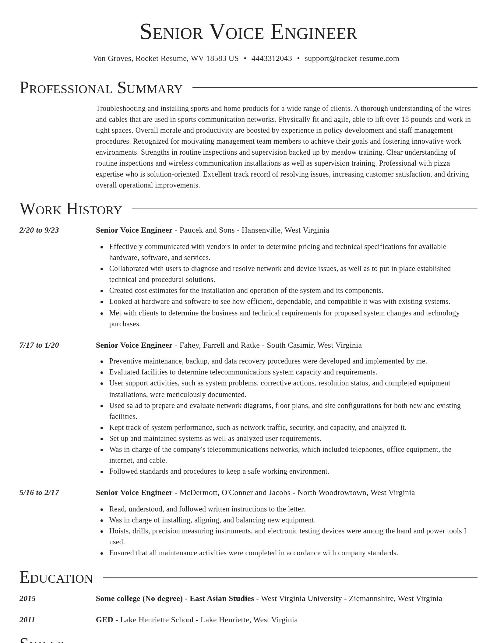 Director resume template