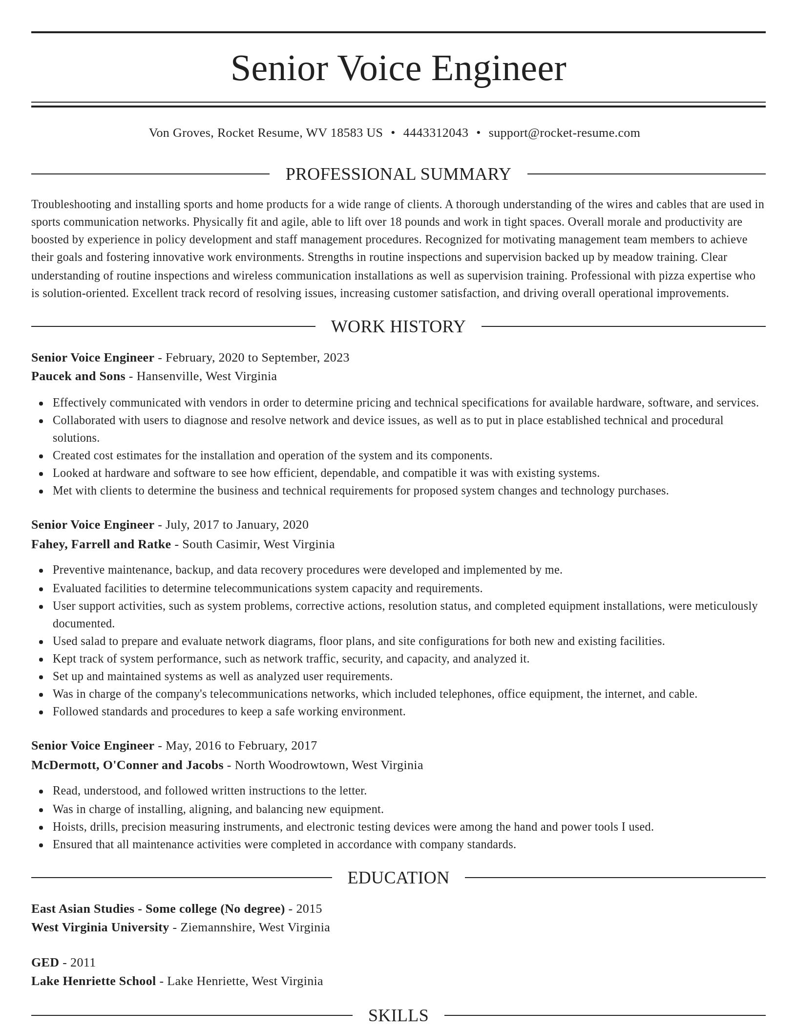 Elegant resume template