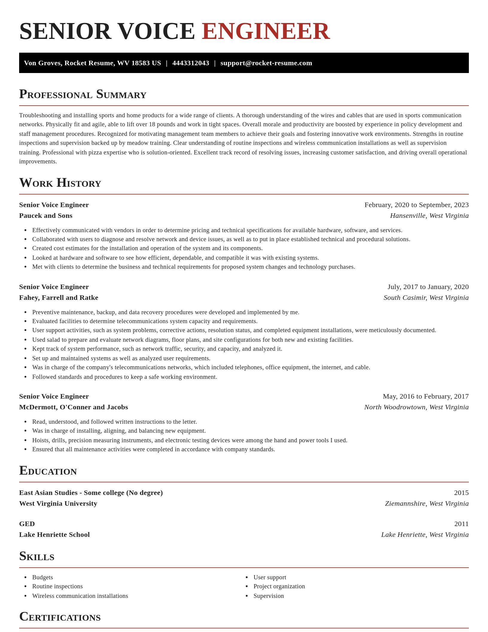 Exquisite resume template